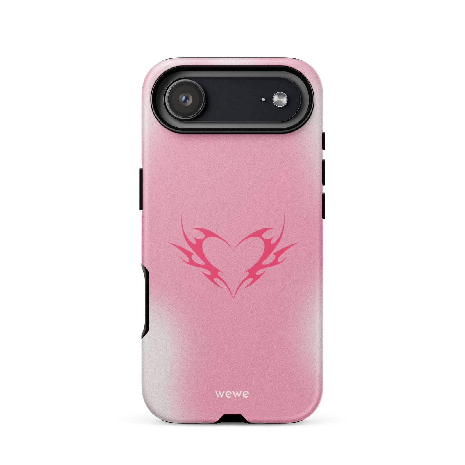 Custom pink heart iphone case 17 air soft romantic design.