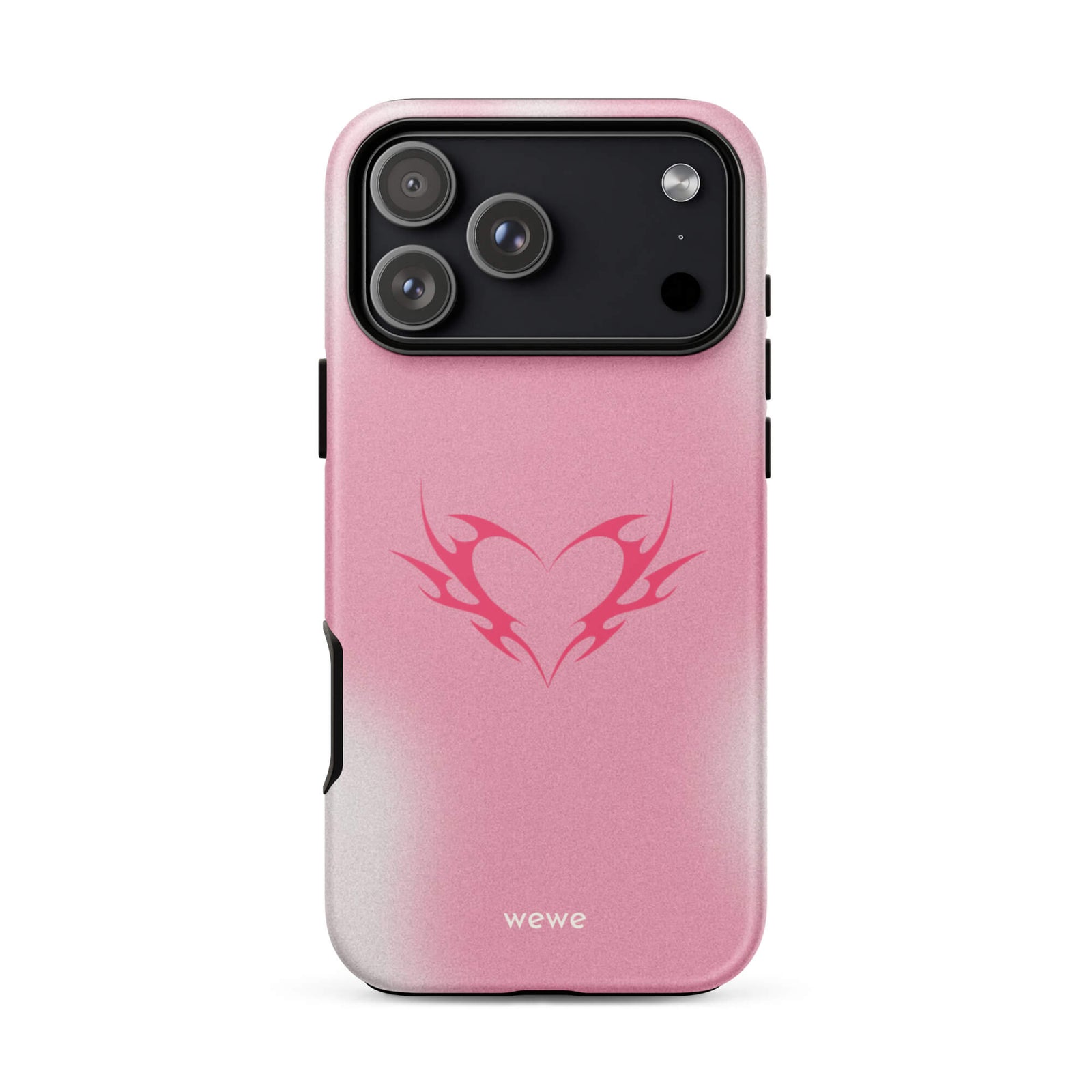 Custom pink heart iphone case 17 pro max soft romantic design.