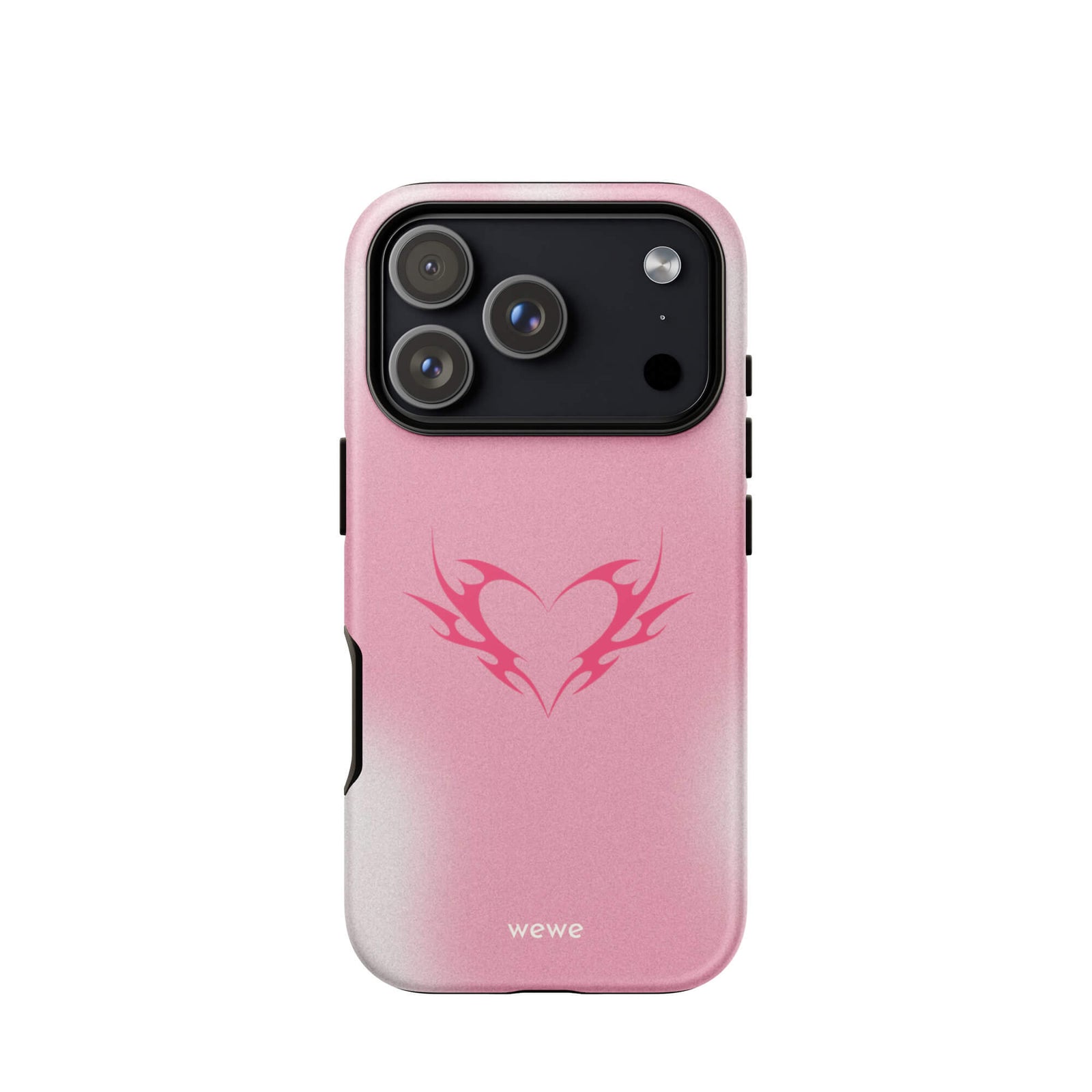 Custom pink heart iphone case 17 pro soft romantic design.