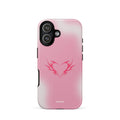 Custom pink heart iphone case 17 soft romantic design.