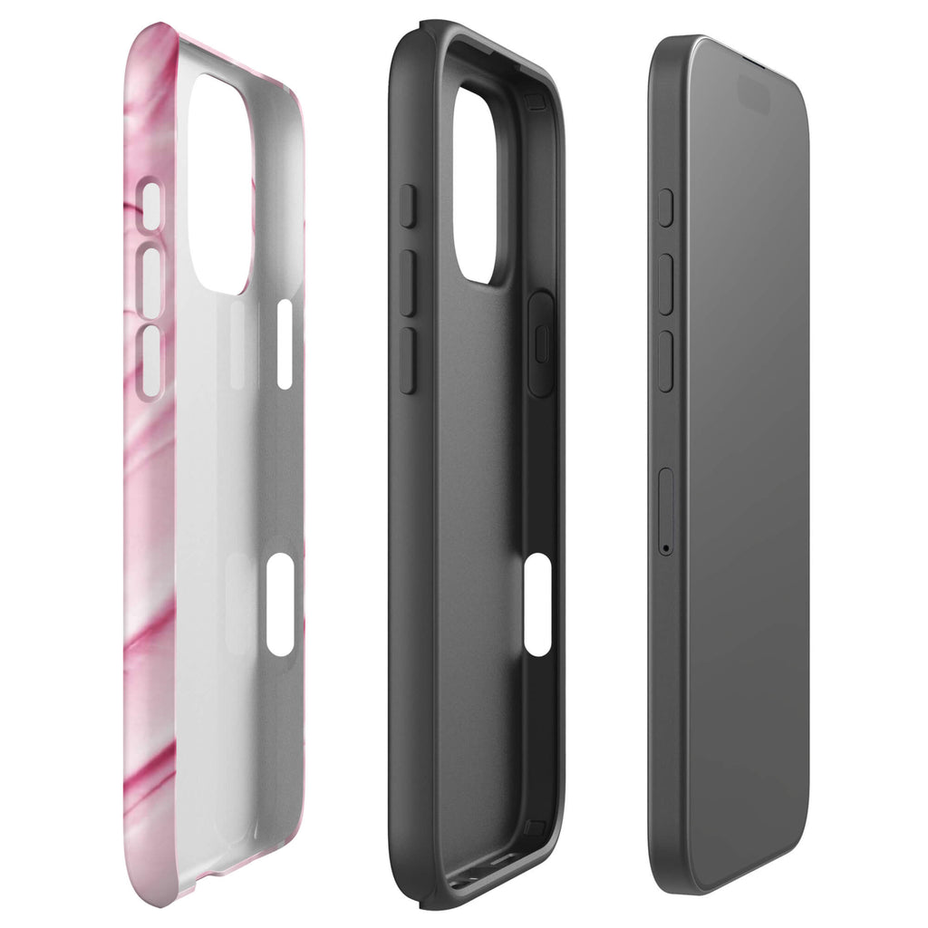 Custom strawberry milk iphone case 16 pro max dual-layer shockproof protection.
