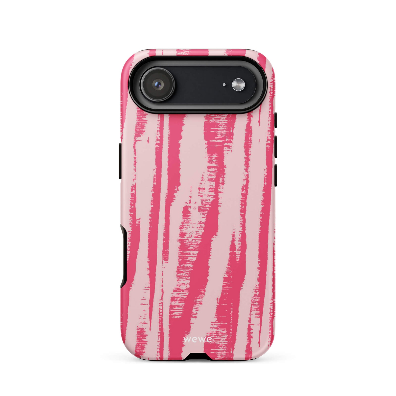 Custom pink zebra pattern iphone case 17 air bold graphic design.