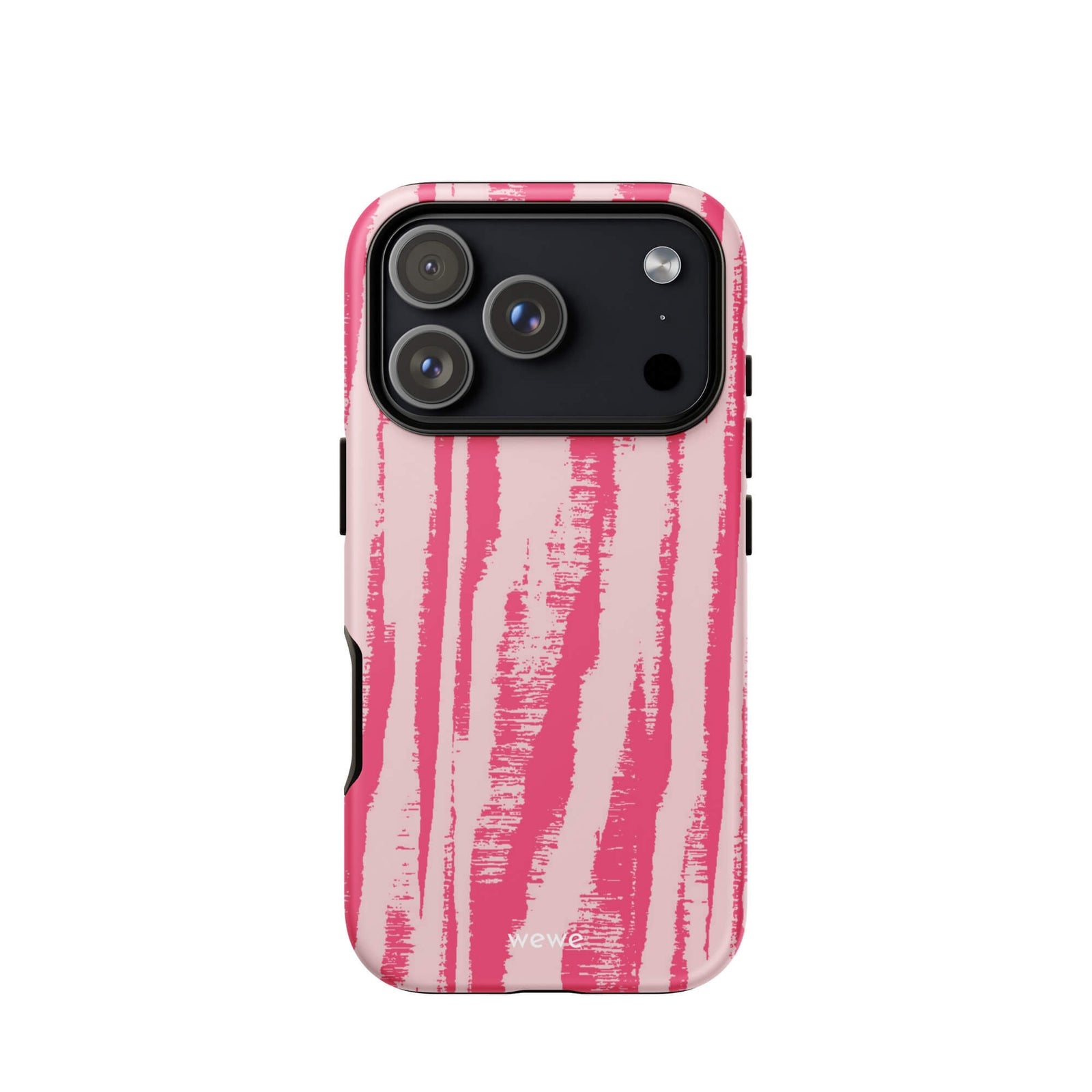 Custom pink zebra pattern iphone case 17 pro bold graphic design.