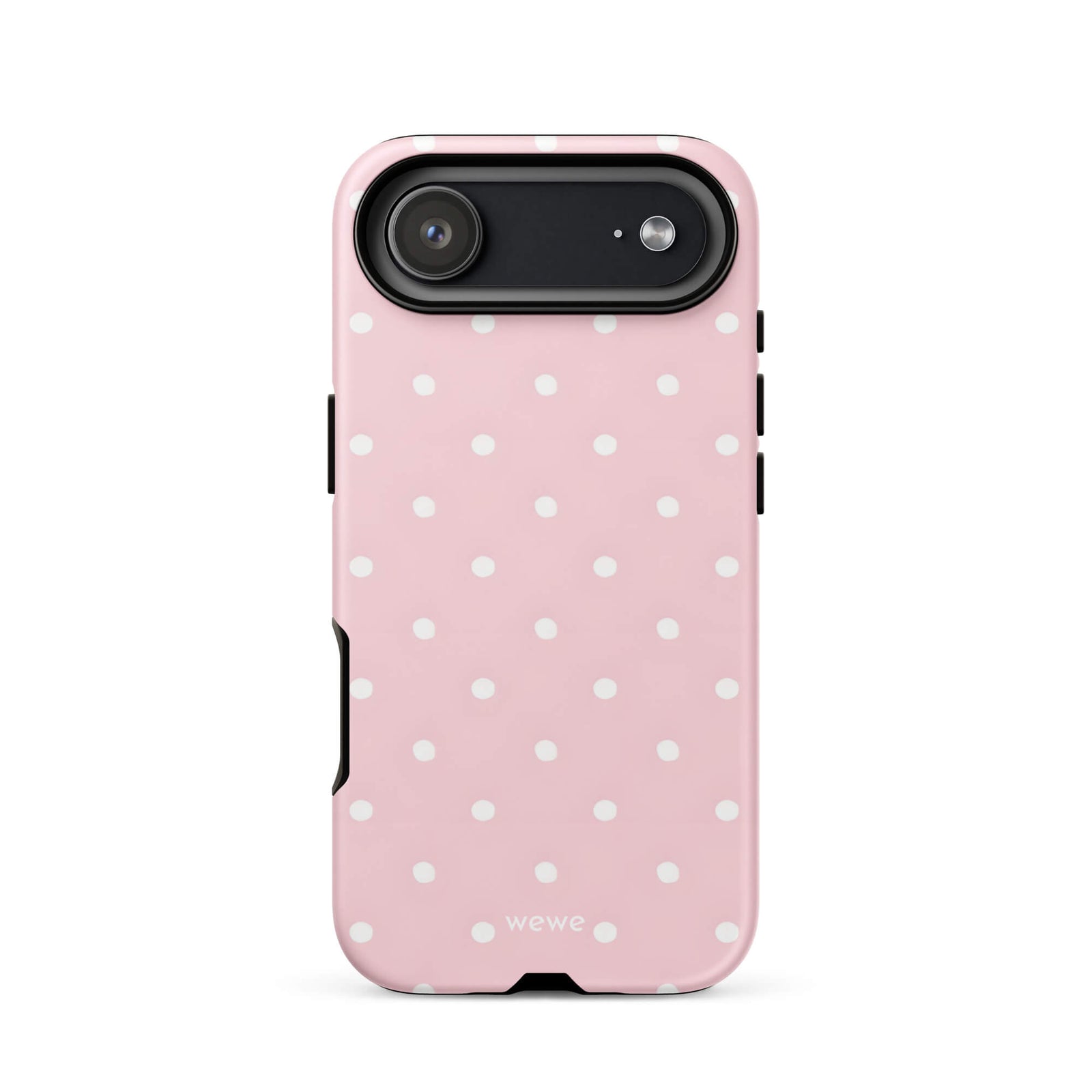 Custom pink polka dot  iphone case 17 air cute pattern.