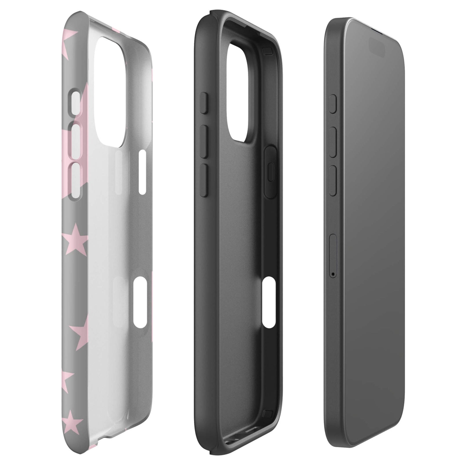 Cute Pink Star iPhone Case double layer protection