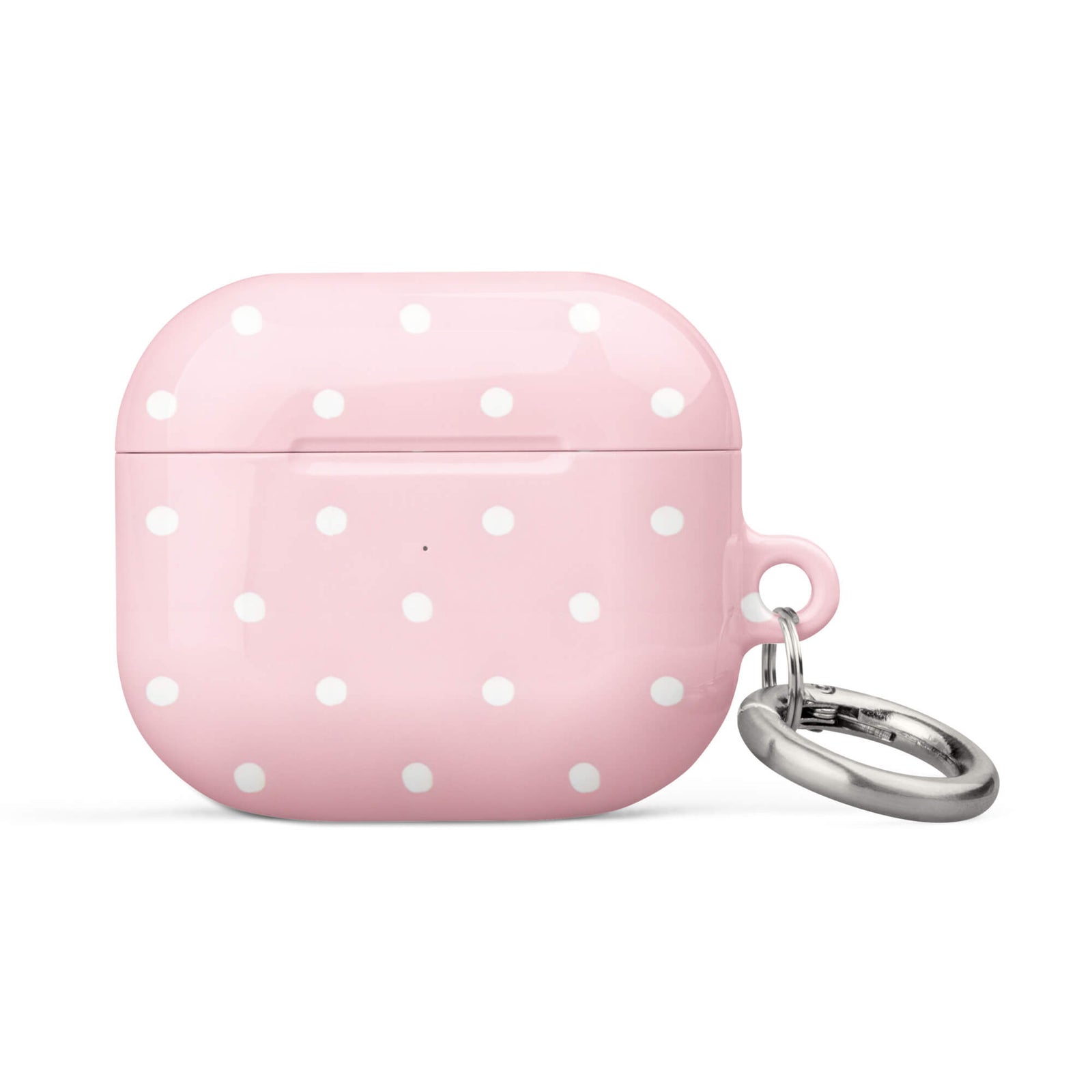 Custom polka dot pink AirPods case 3rd generation cute pattern.