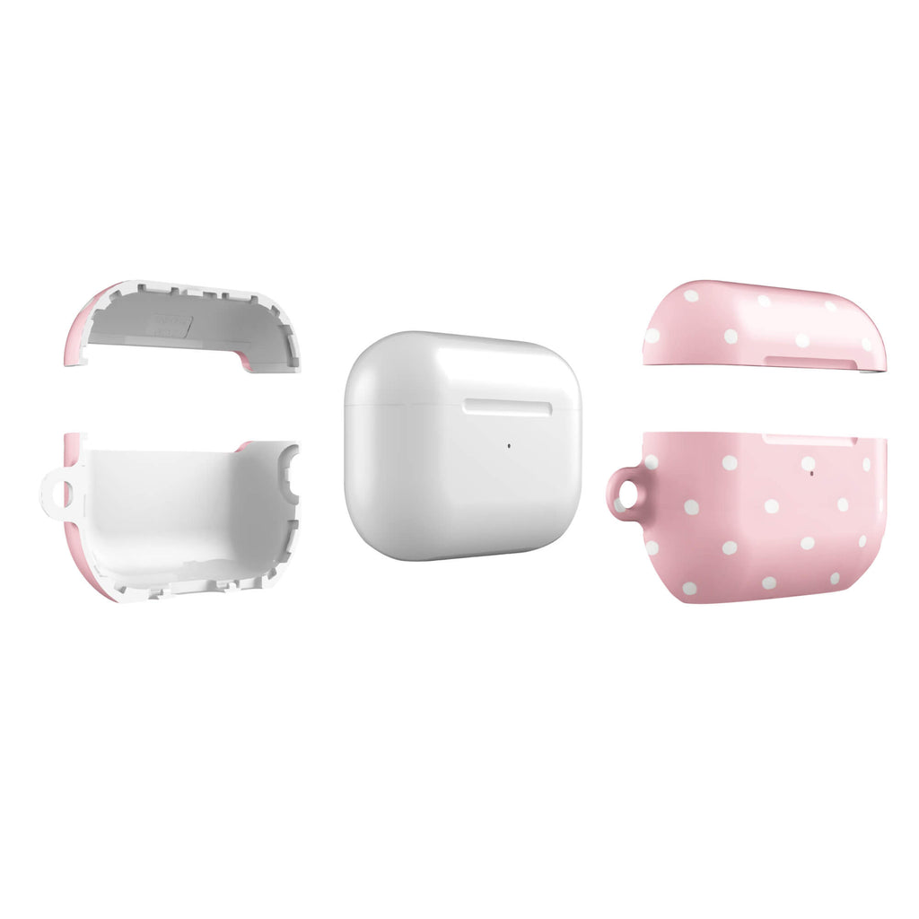 Custom polka dot pink AirPods case pro gen2 slim protective.