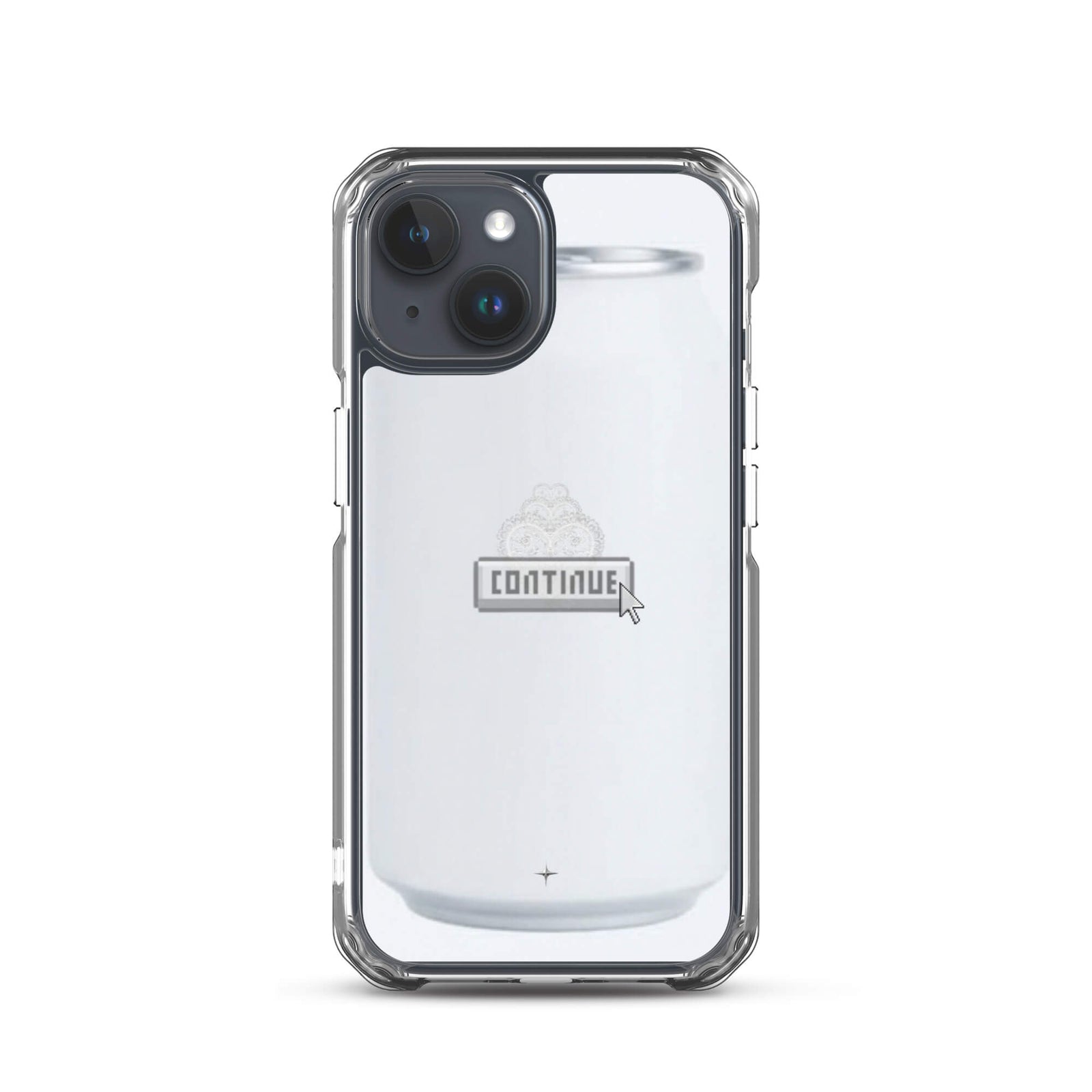 Pure Press white clear iphone 15  case minimal clean design smooth aesthetic case artistic style