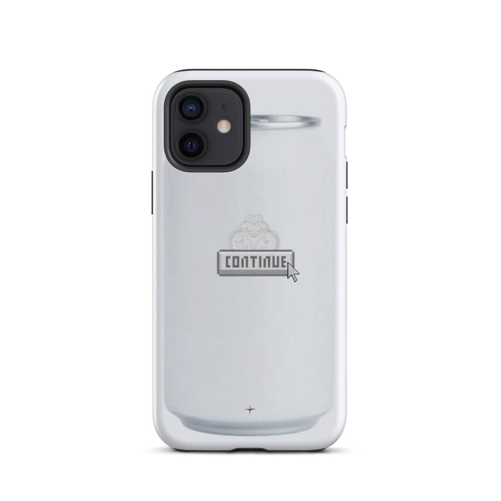Pure Press white tough iphone 12 case minimal clean design smooth aesthetic case artistic style