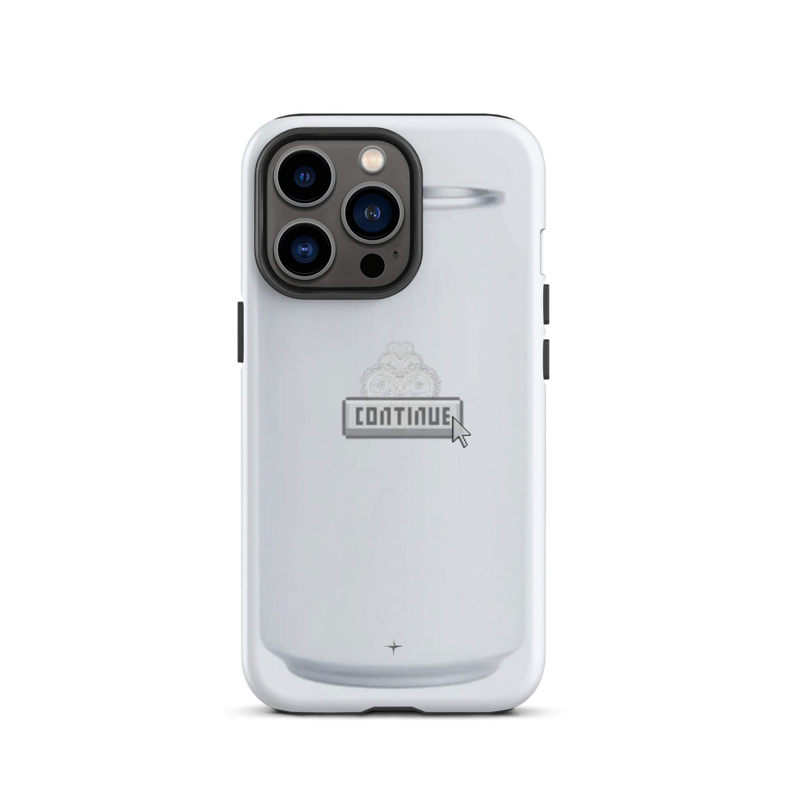 Pure Press white tough iphone 13 pro case minimal clean design smooth aesthetic case artistic style