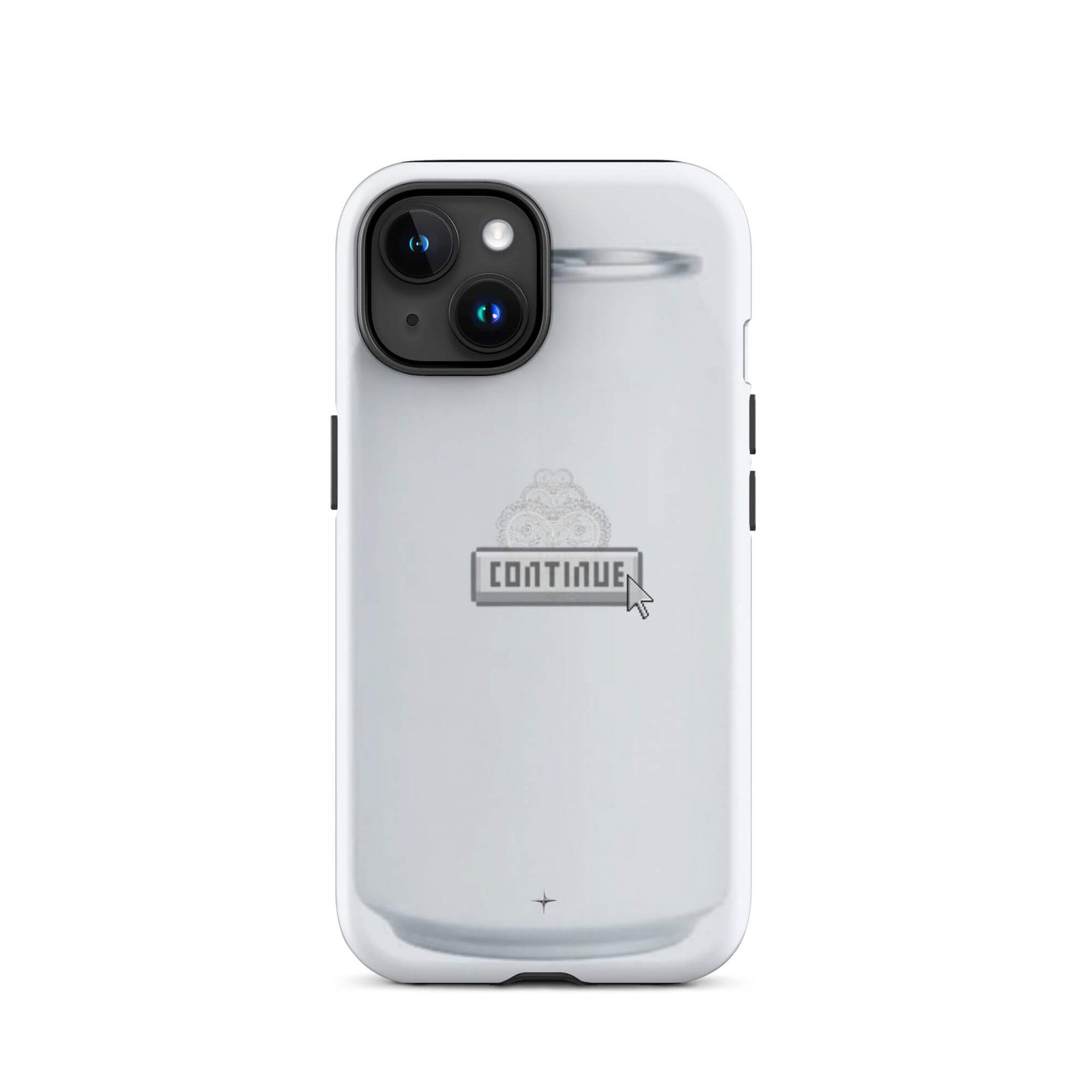 Pure Press white tough iphone 15 case minimal clean design smooth aesthetic case artistic style