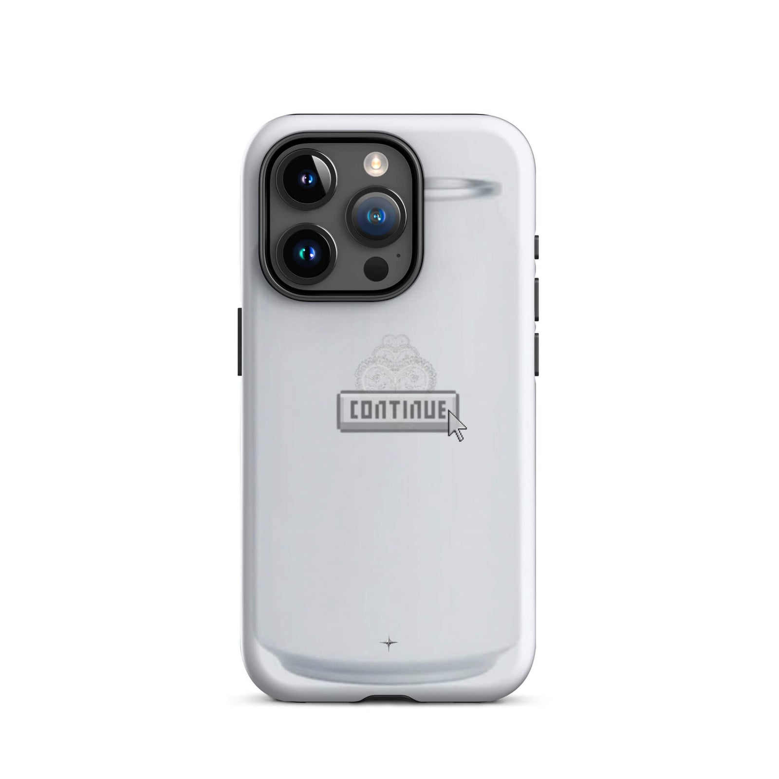 Pure Press white tough iphone 15 pro case minimal clean design smooth aesthetic case artistic style