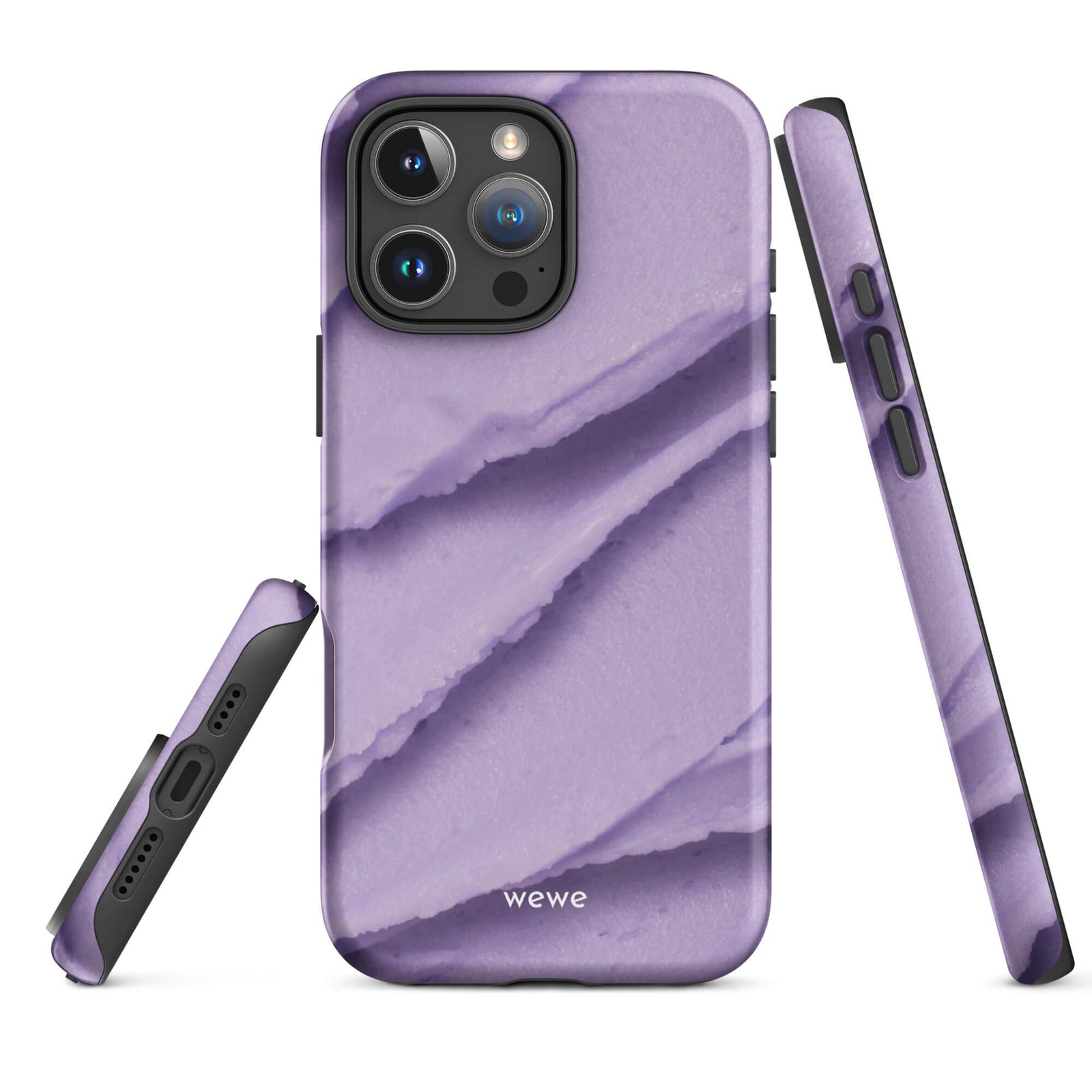 Custom lavender frosting iphone case 16 pro max romantic and sweet design.