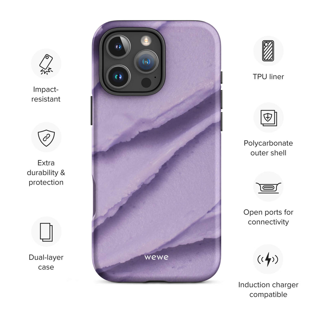 Custom lavender frosting iphone case 16 pro max scratch-resistant