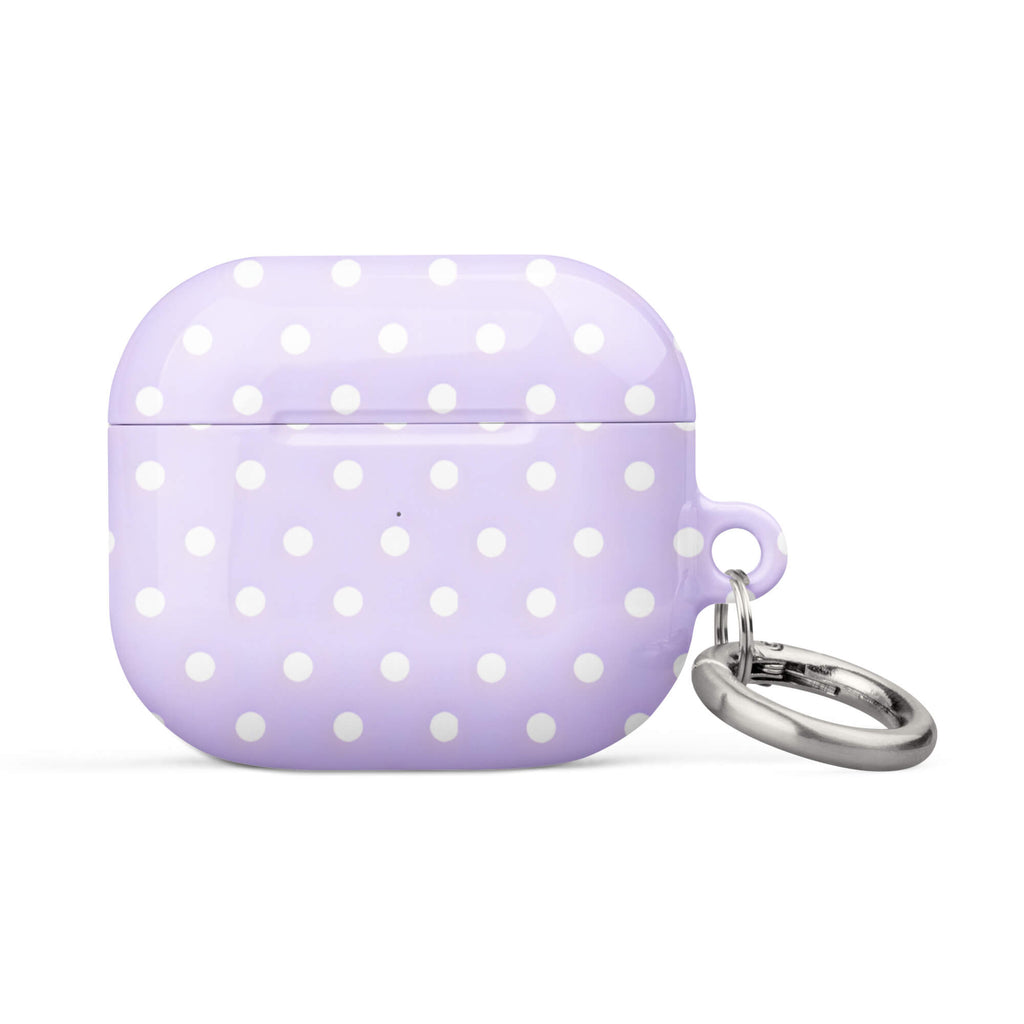 Custom purple polka dot AirPods case 3rd generationn romantic aesthetic.