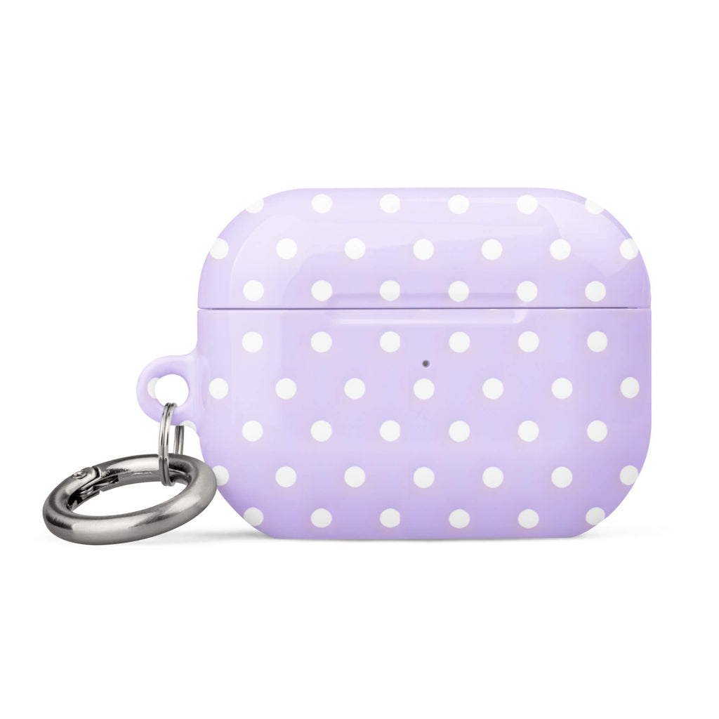 Custom purple polka dot AirPods case pro gen2 romantic aesthetic.
