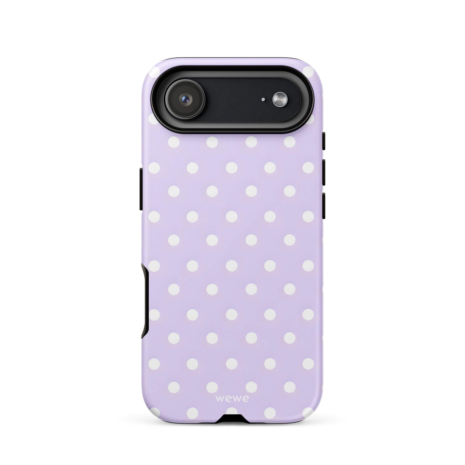 Custom purple polka dot iphone case 17 air romantic aesthetic.