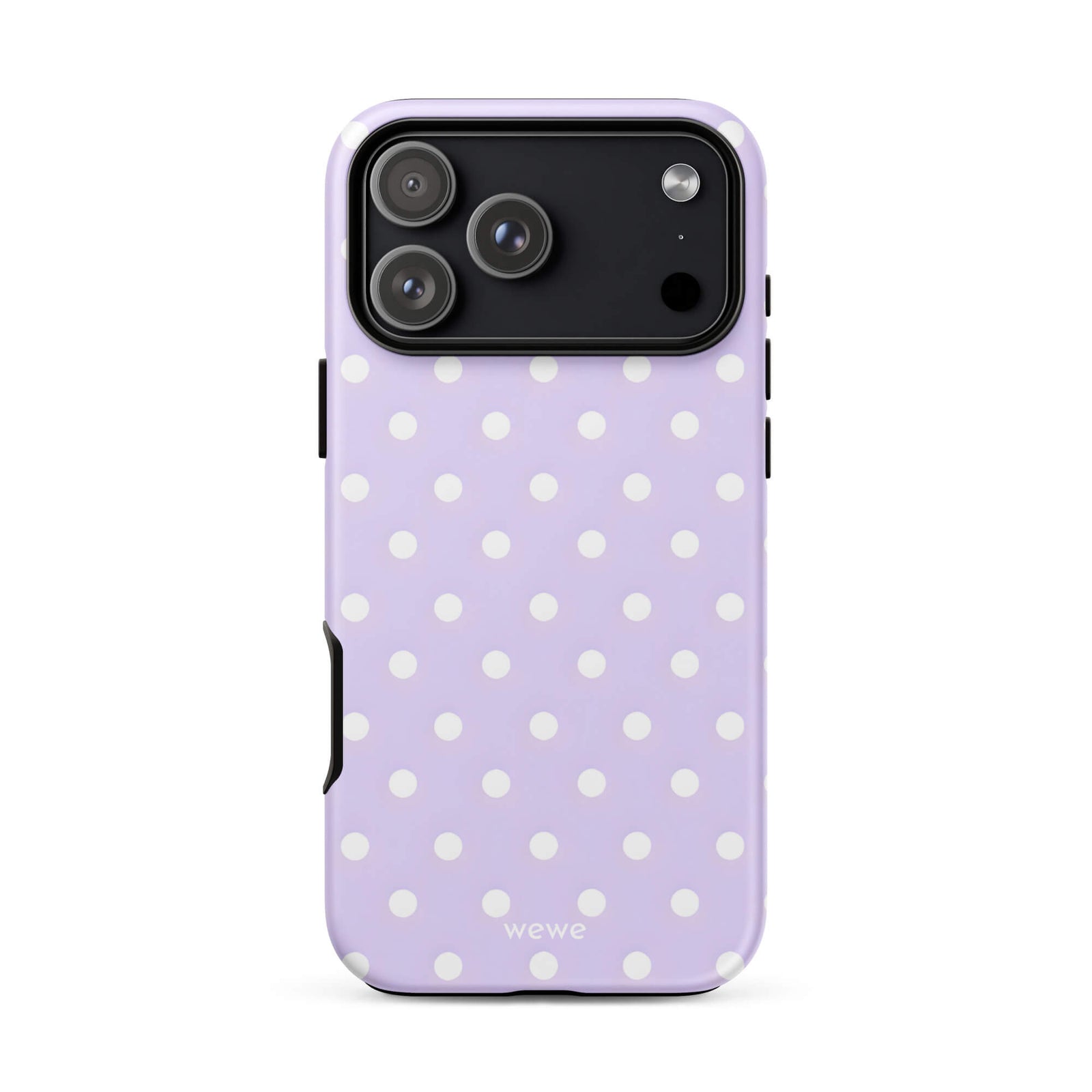 Custom purple polka dot iphone case 17 pro max romantic aesthetic.