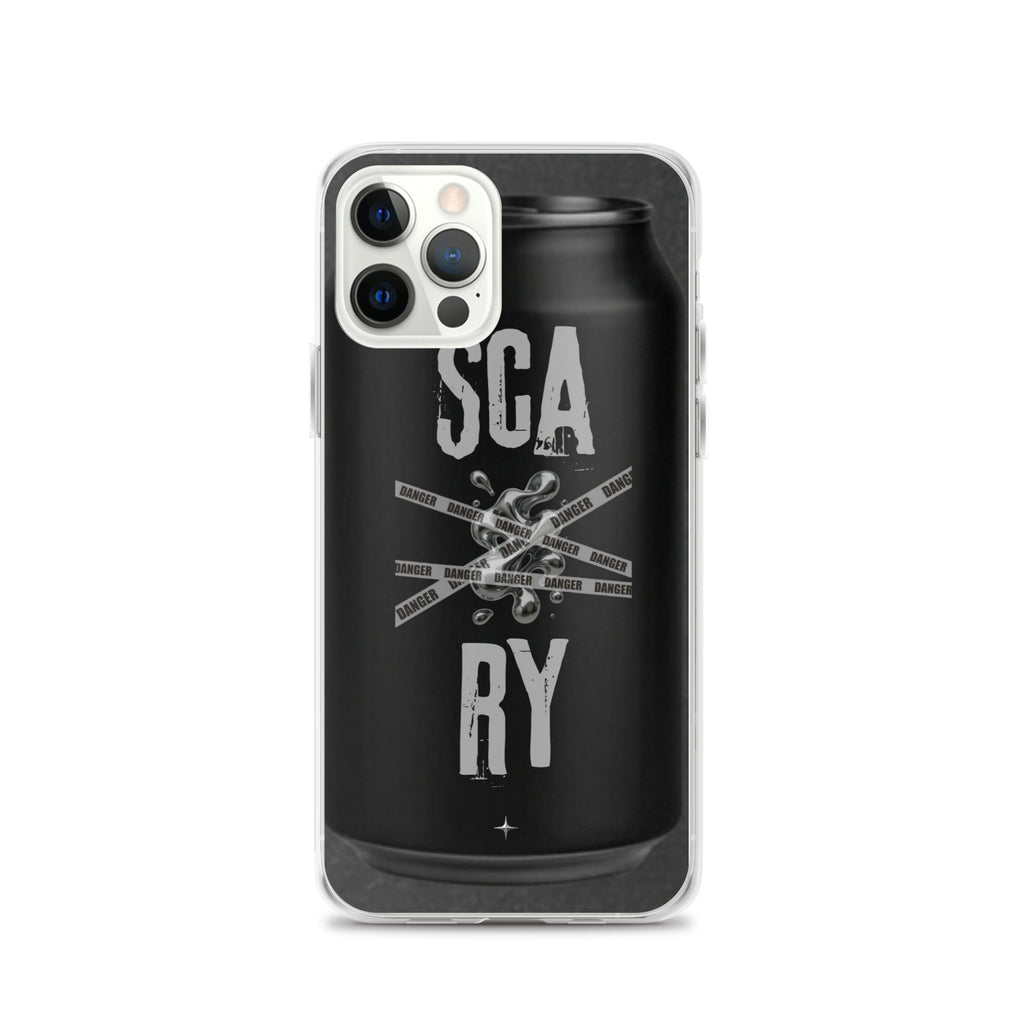 Rebel Press black clear iphone case 12 pro can inspired design streetwear minimal black edition case