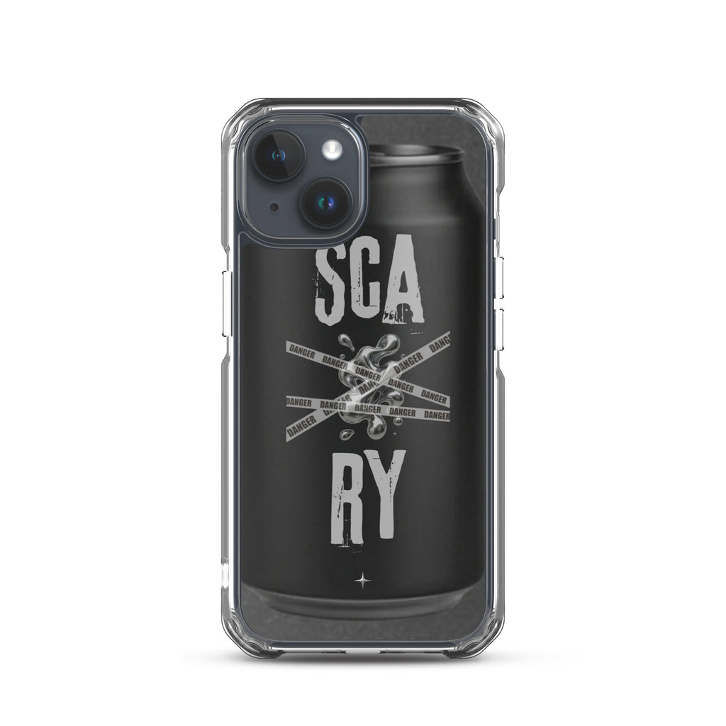 Rebel Press black clear iphone case 15 can inspired design streetwear minimal black edition case