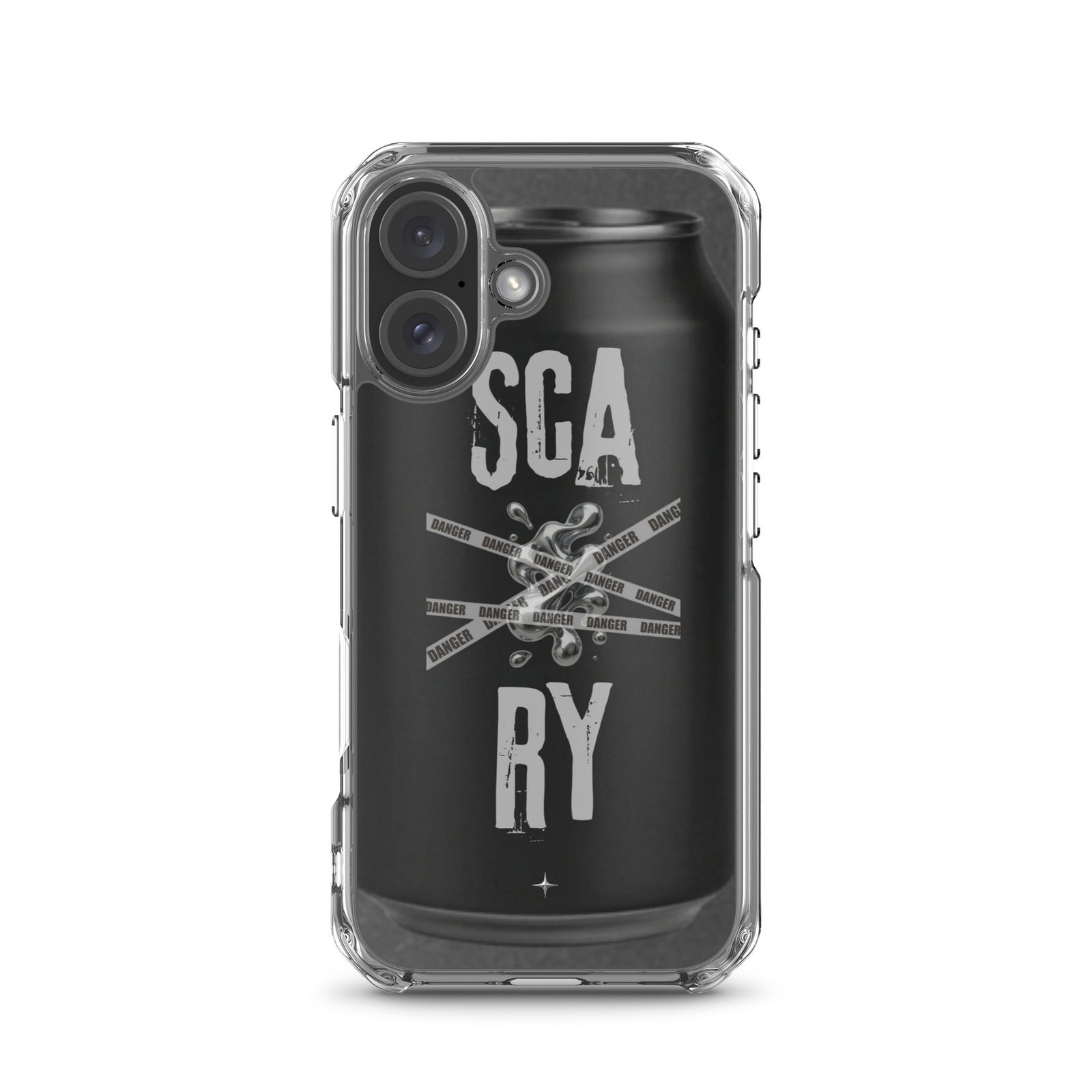 Rebel Press black clear iphone case 16 can inspired design streetwear minimal black edition case