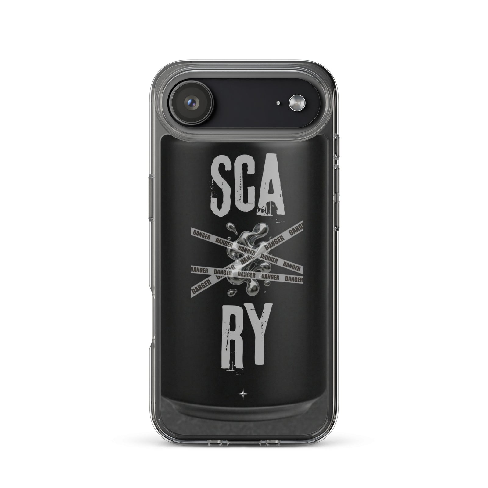 Rebel Press black clear iphone case 17 air can inspired design streetwear minimal black edition case