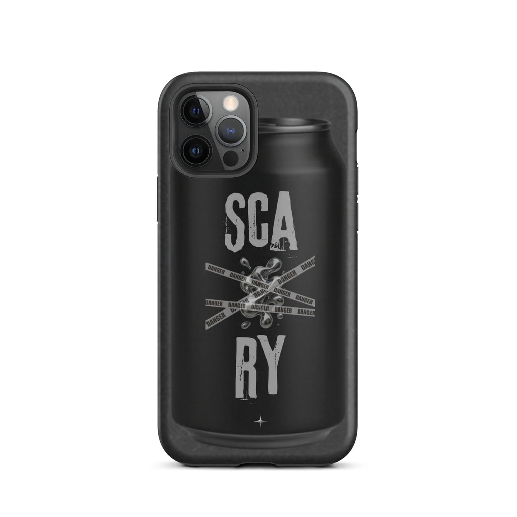 Rebel Press black tough iphone case 12 pro can inspired design streetwear minimal black edition case