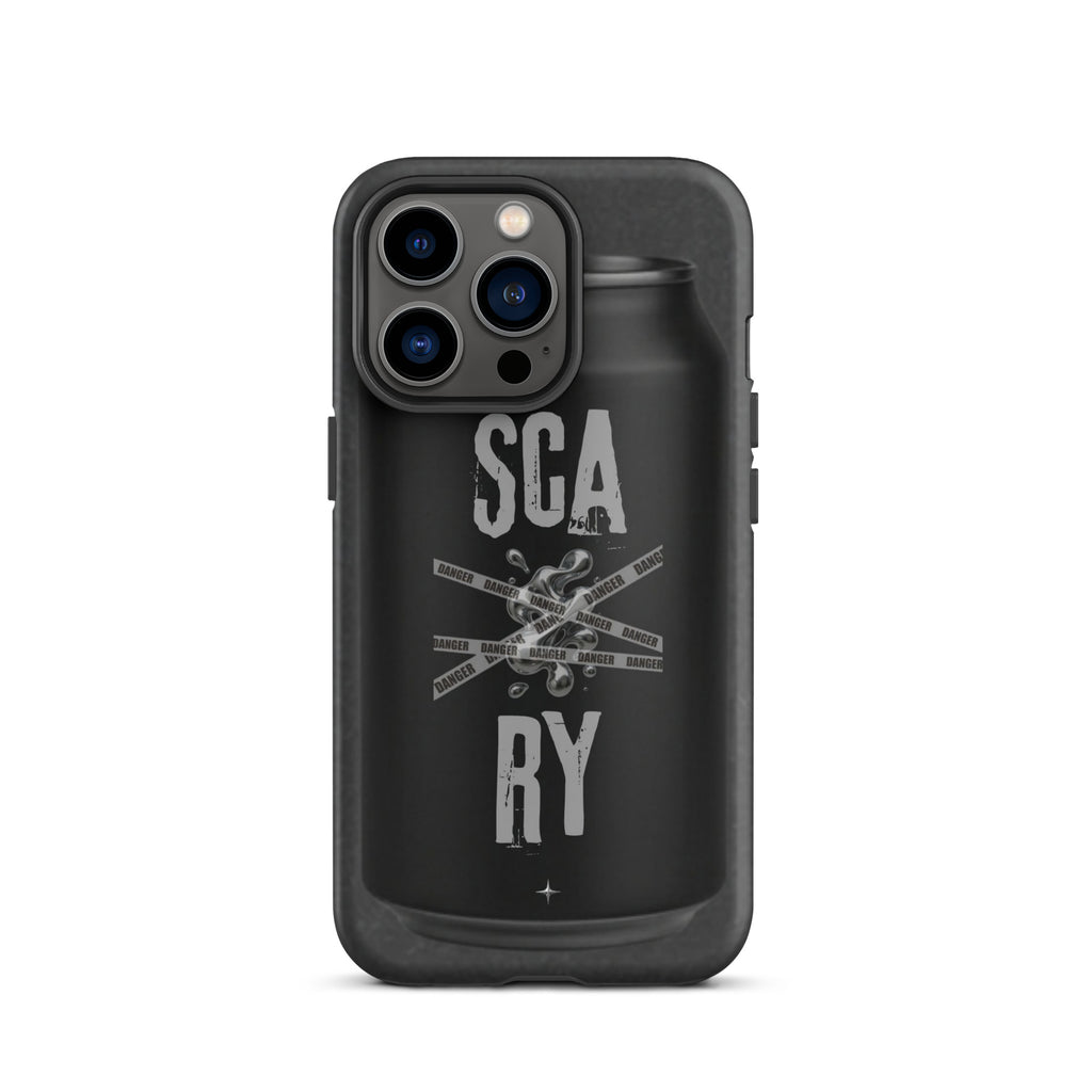 Rebel Press black tough iphone case 13 pro can inspired design streetwear minimal black edition case