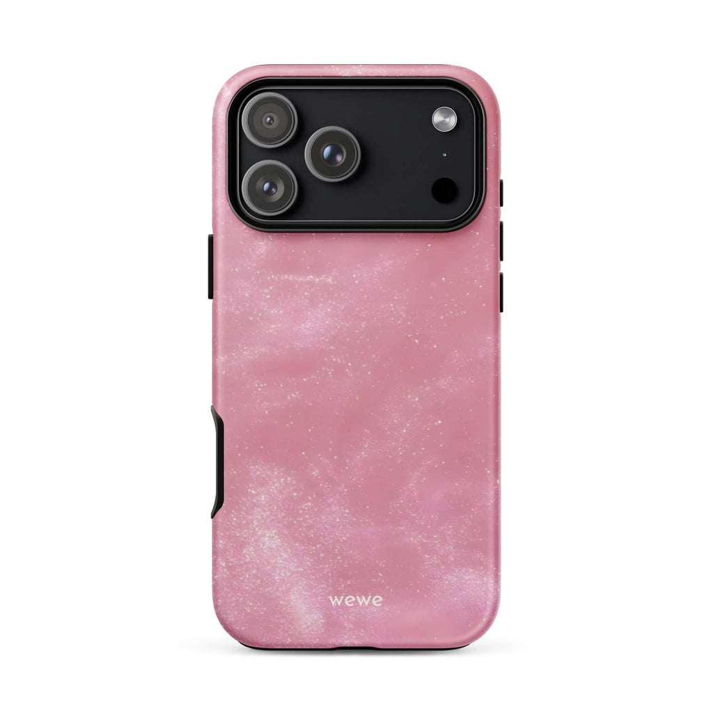 Custom shimmering stardust iphone case 17 pro max fashion.