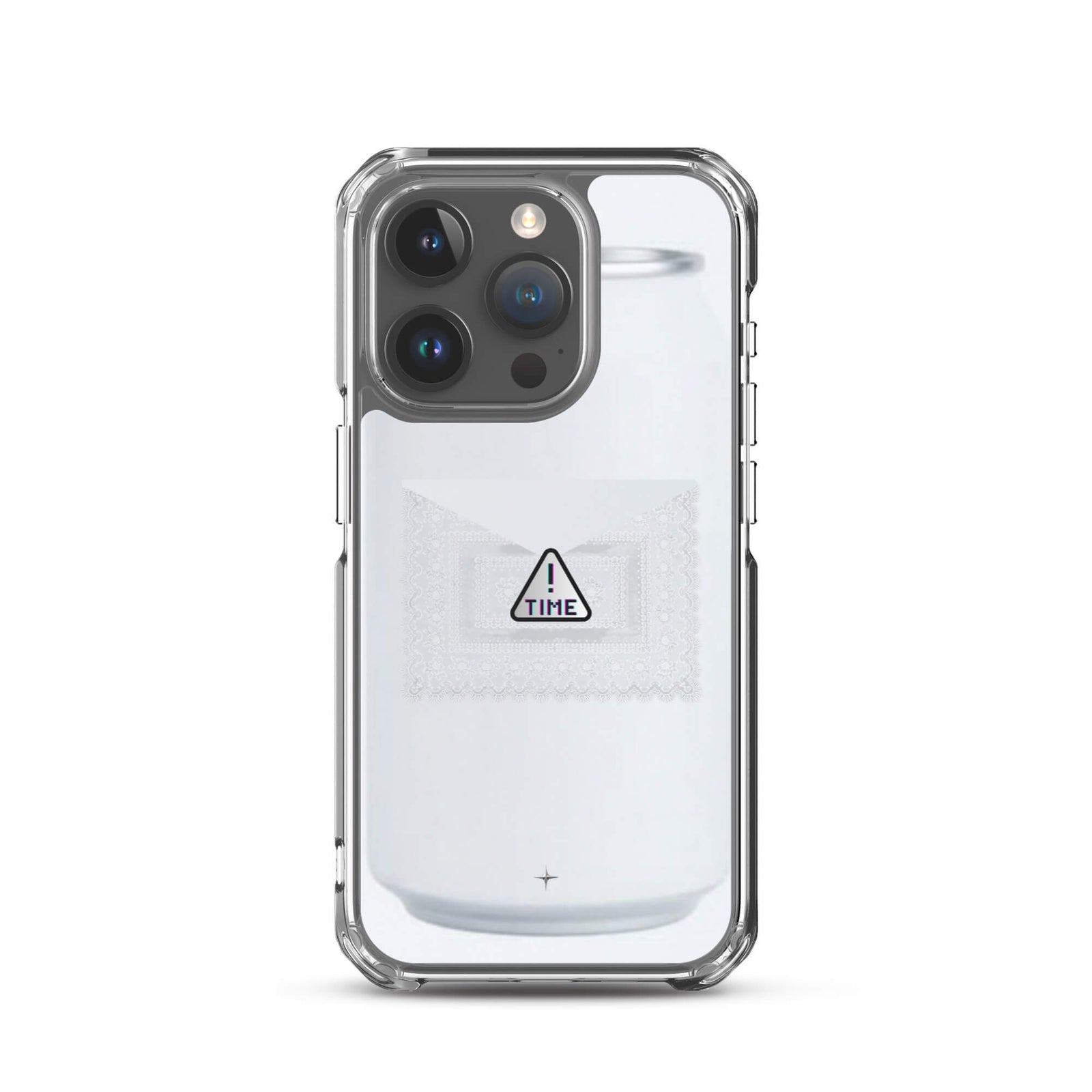 Silent Object white clear iphone 15 pro case clean minimal aesthetic simple modern case