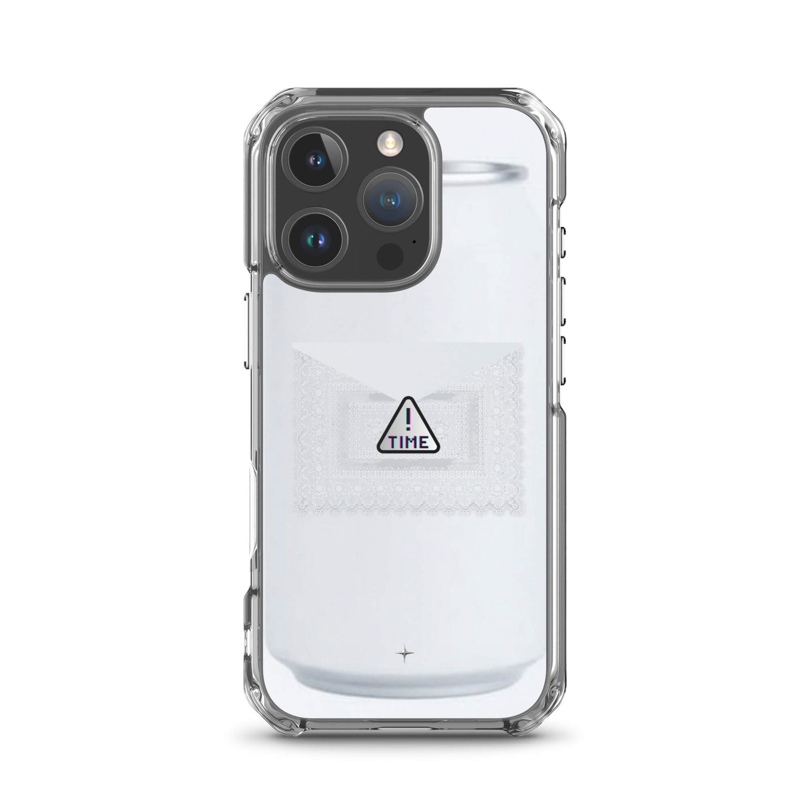 Silent Object white clear iphone 16 pro case clean minimal aesthetic simple modern case