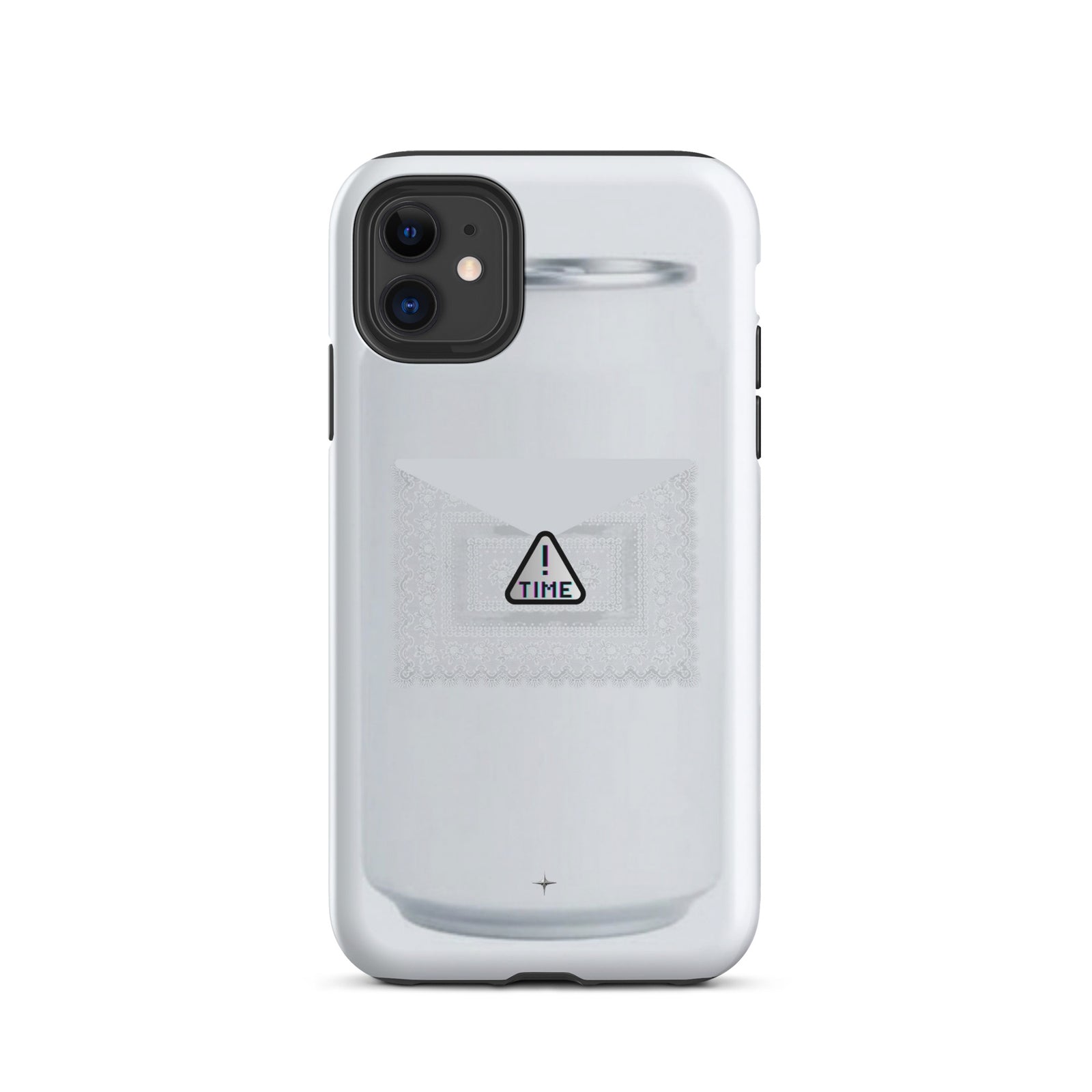 Silent Object white tough iphone 11 case clean minimal aesthetic simple modern case