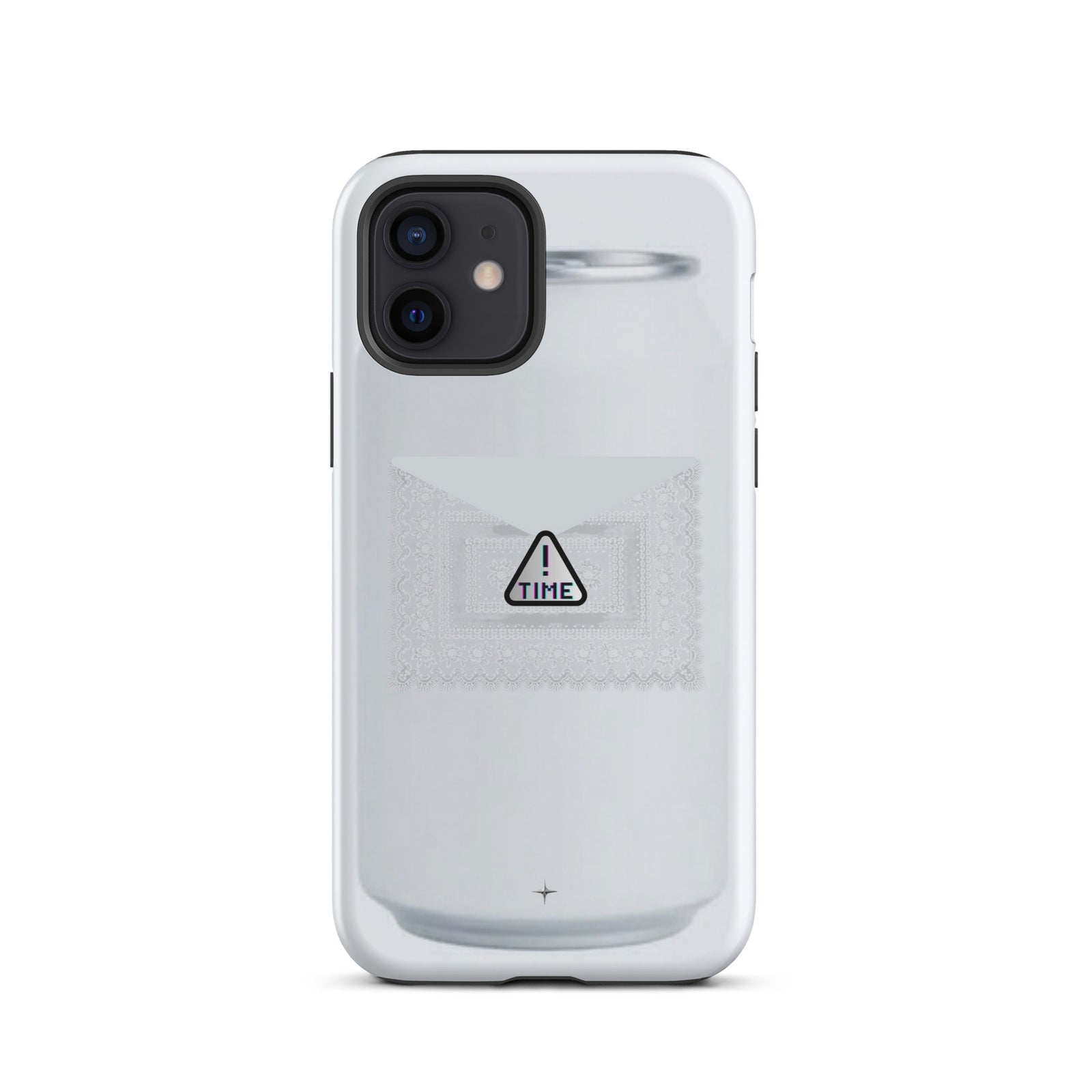 Silent Object white tough iphone 12 case clean minimal aesthetic simple modern case