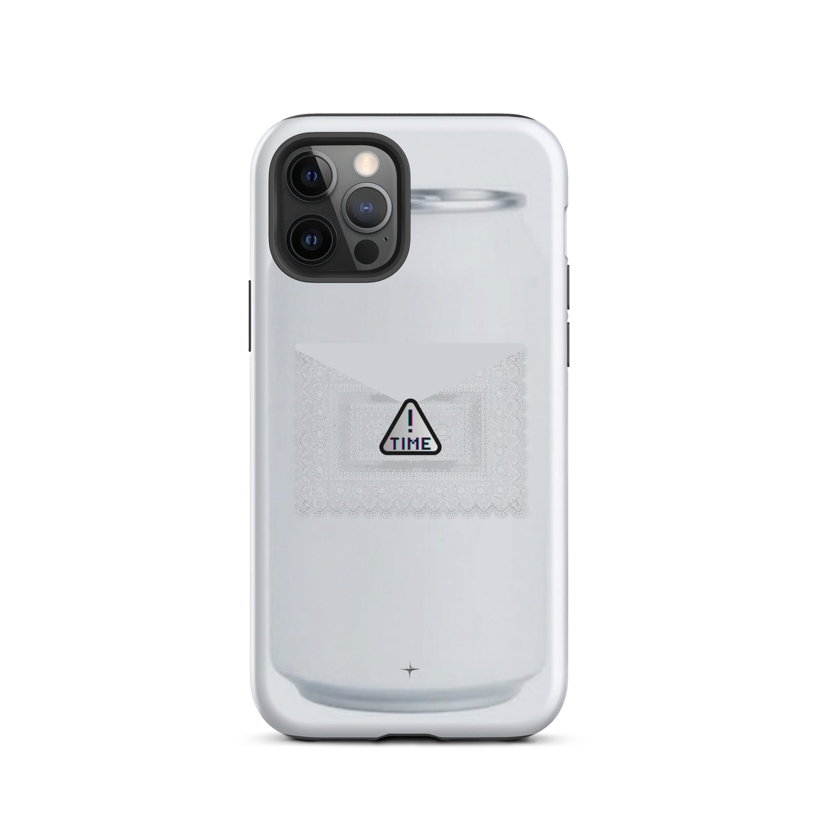 Silent Object white tough iphone 12 pro case clean minimal aesthetic simple modern case
