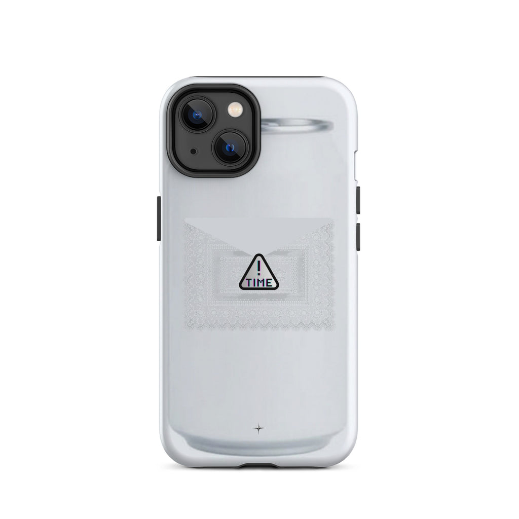 Silent Object white tough iphone 14 case clean minimal aesthetic simple modern case