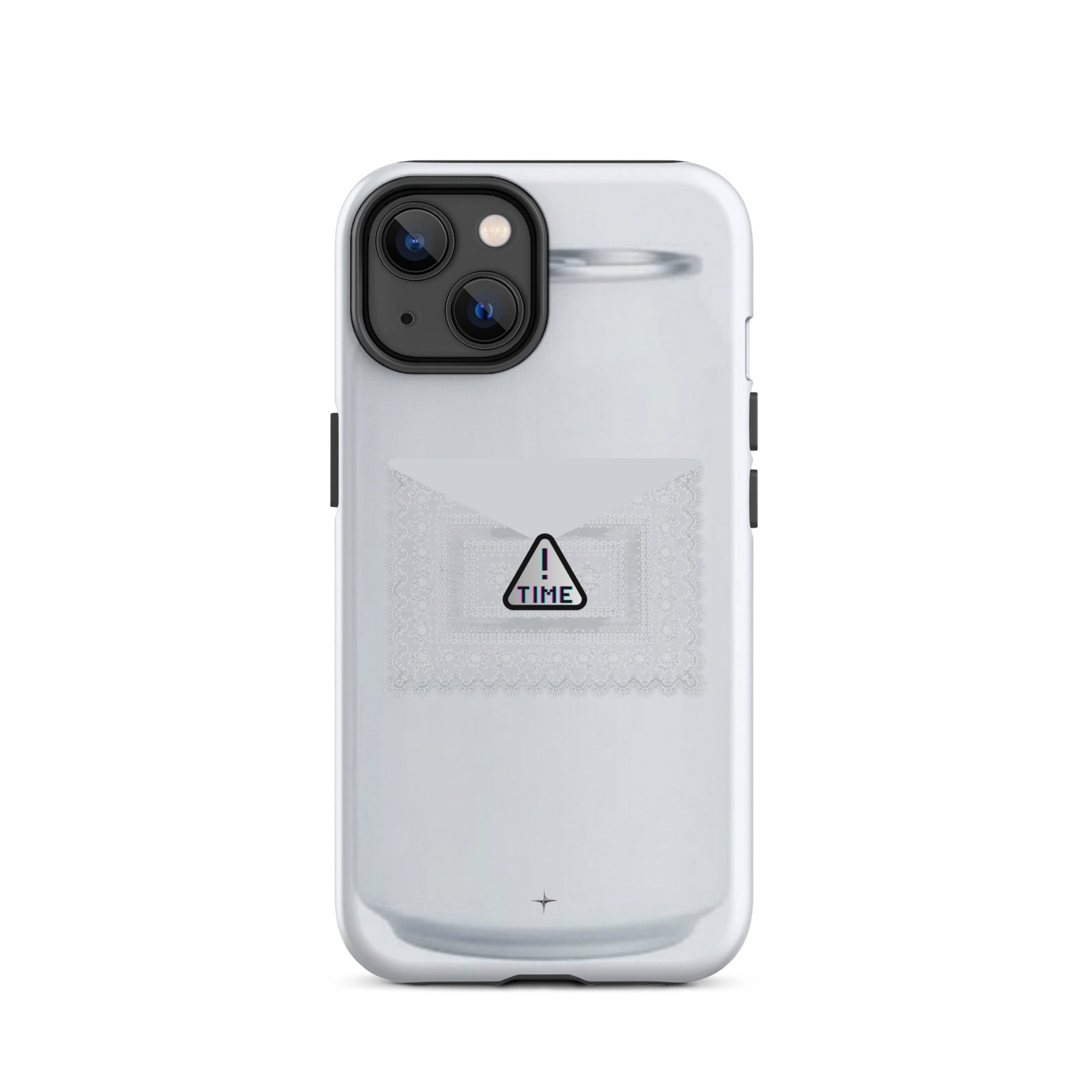 Silent Object white tough iphone 14 case clean minimal aesthetic simple modern case