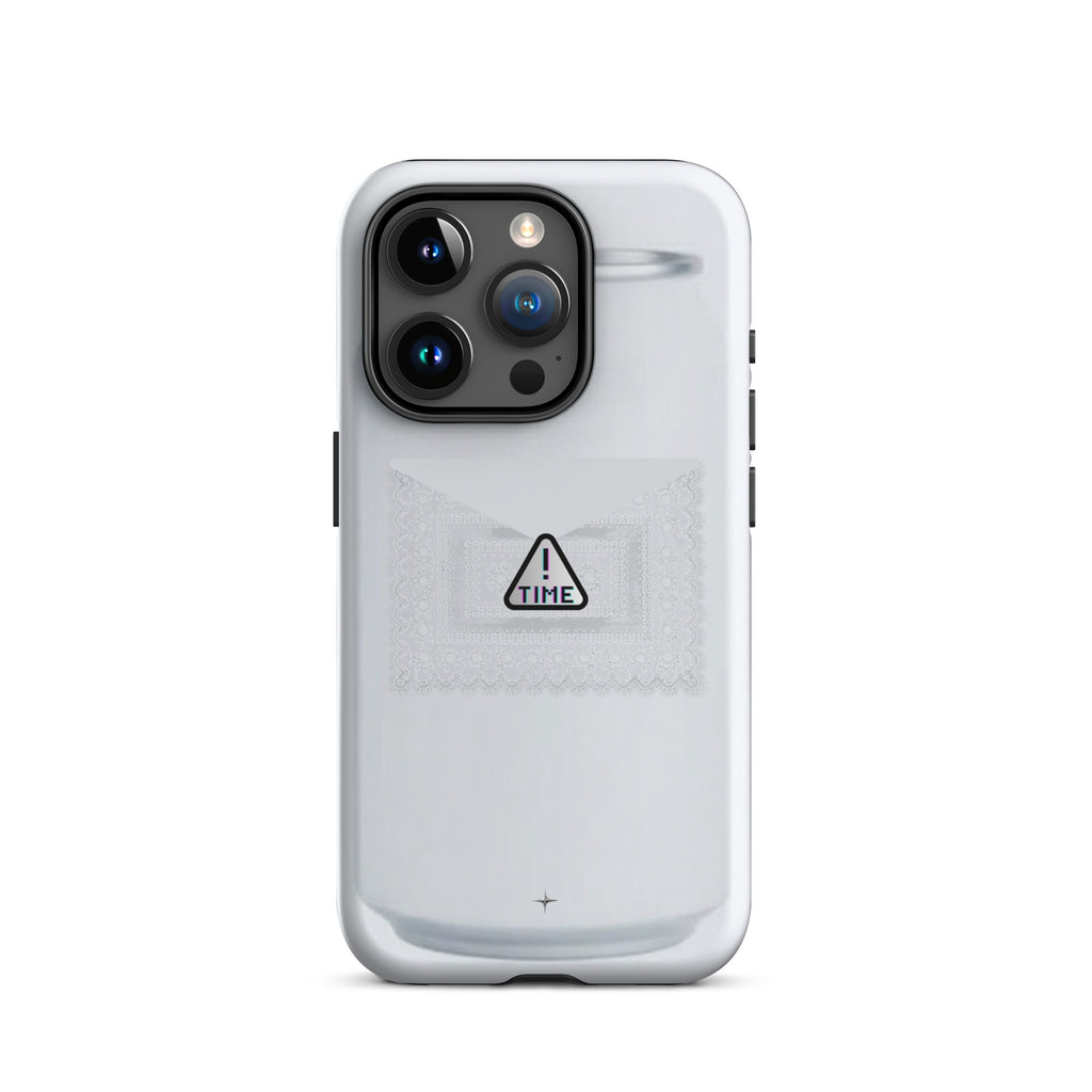 Silent Object white tough iphone 15 pro case clean minimal aesthetic simple modern case