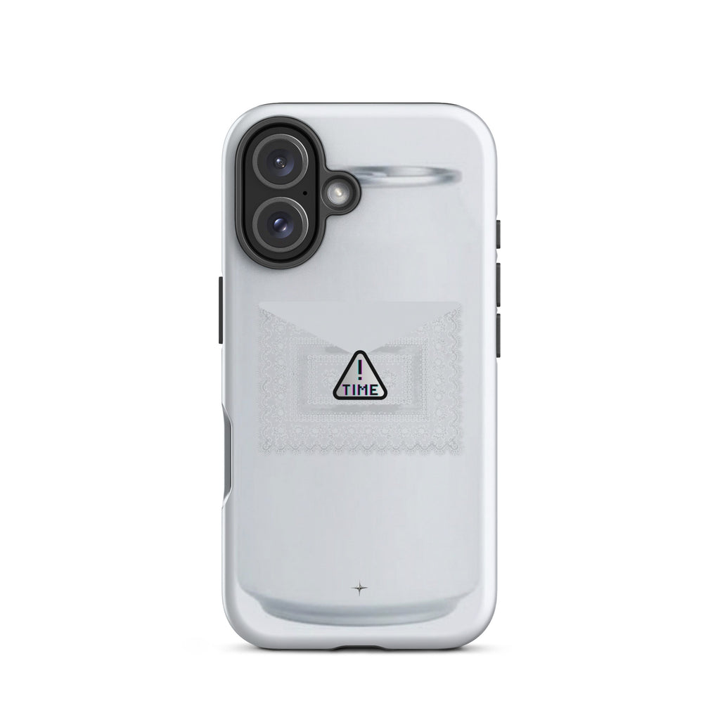 Silent Object white tough iphone 16  clean minimal aesthetic simple modern case ready gift