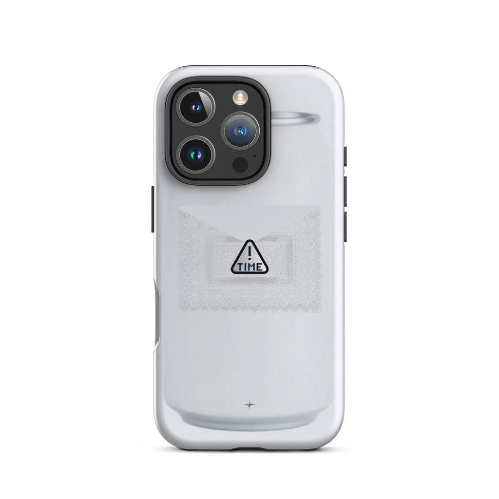 Silent Object white tough iphone 16 pro case clean minimal aesthetic simple modern case