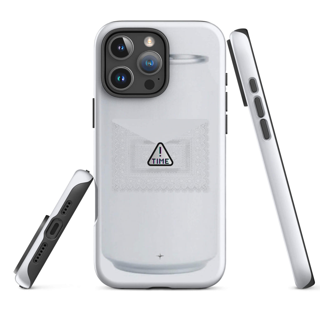 Silent Object white tough iphone 16 pro max case clean minimal aesthetic simple modern case