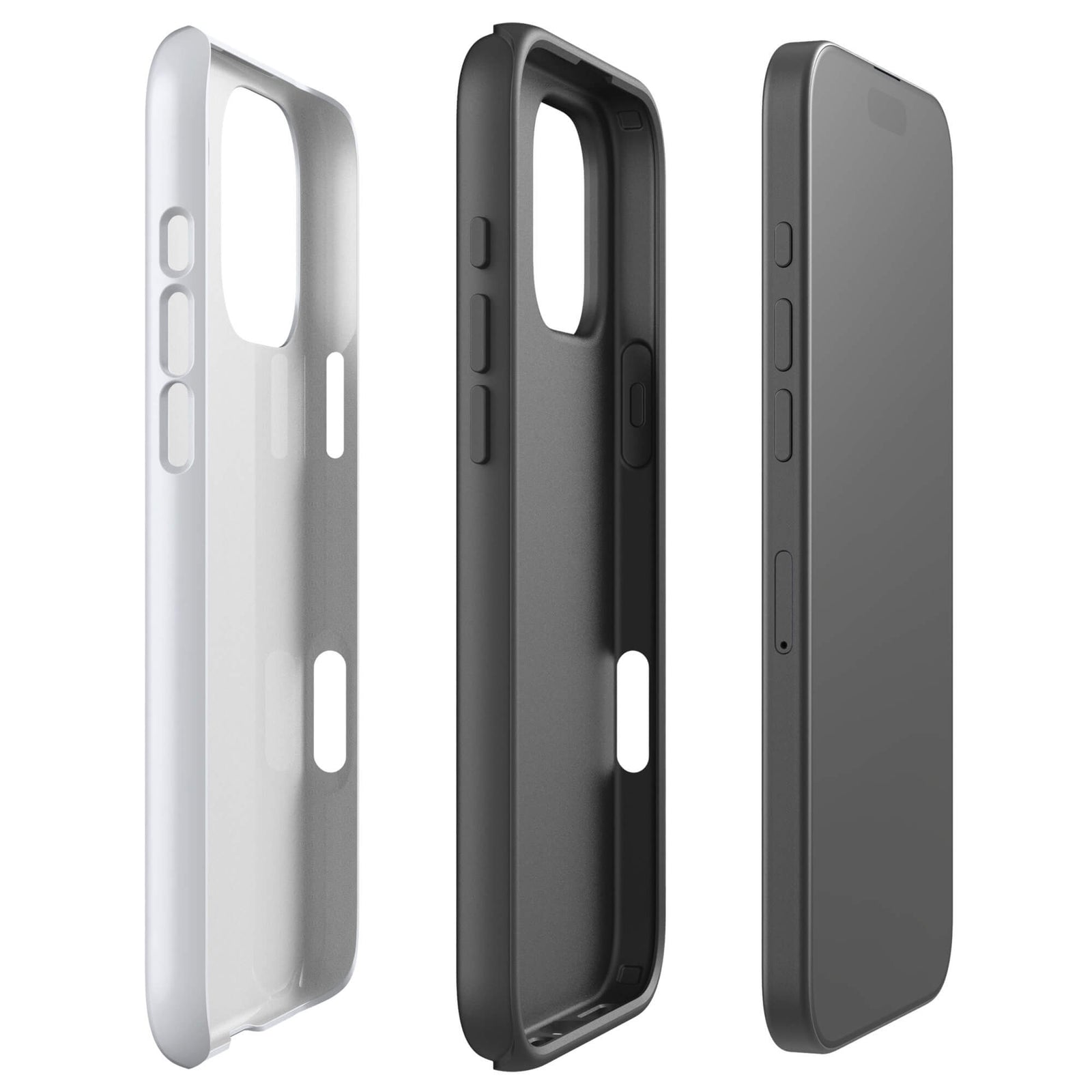 Silent Object white tough iphone 16 pro max case clean minimal aesthetic shockproof protection
