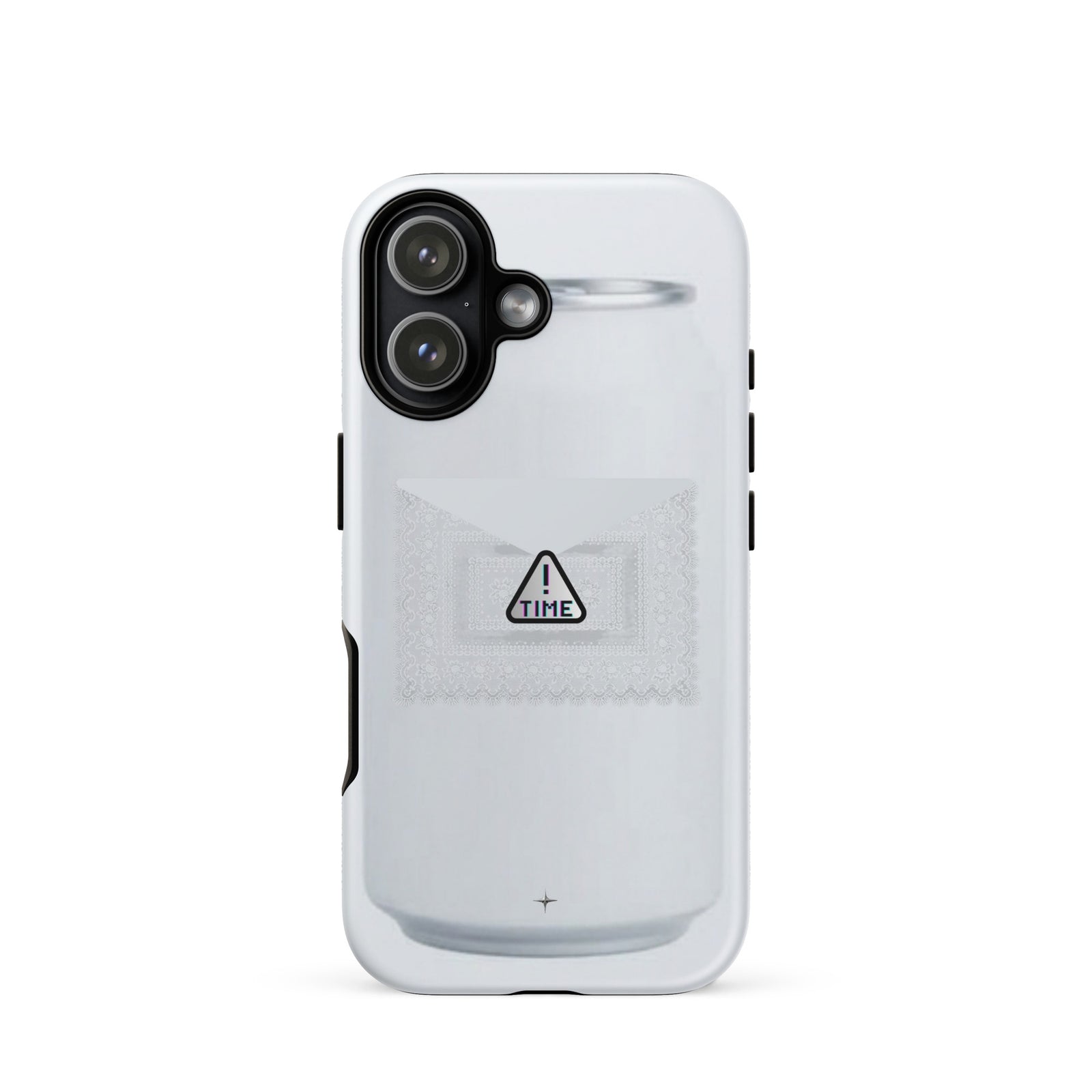 Silent Object white tough iphone 17 case clean minimal aesthetic simple modern case