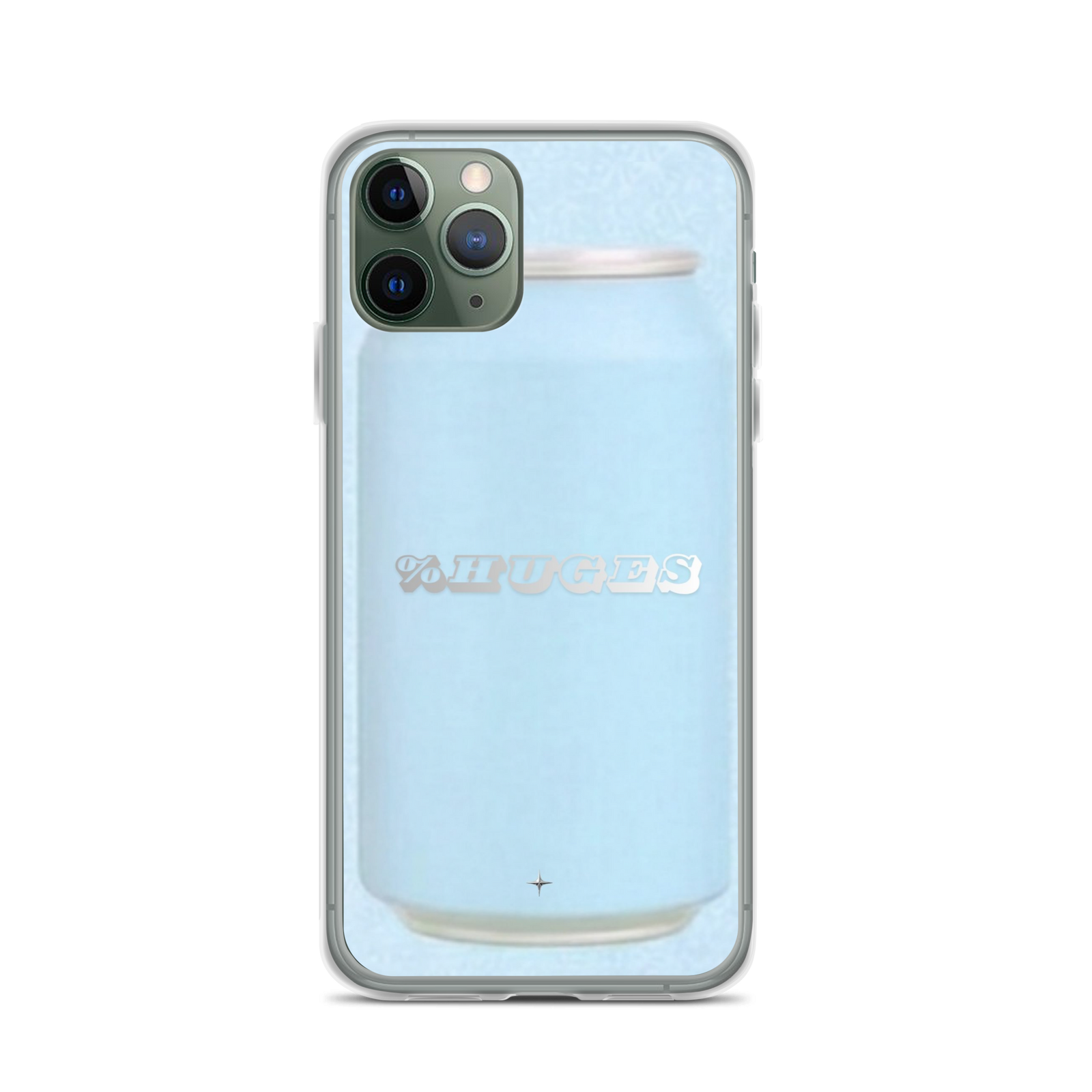 Sky Soda light blue clear iPhone case 11 pro can aesthetic minimal pastel blue design case