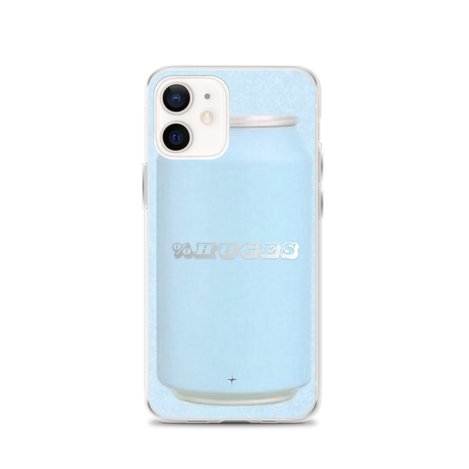 Sky Soda light blue clear iPhone case 12 can aesthetic minimal pastel blue design case