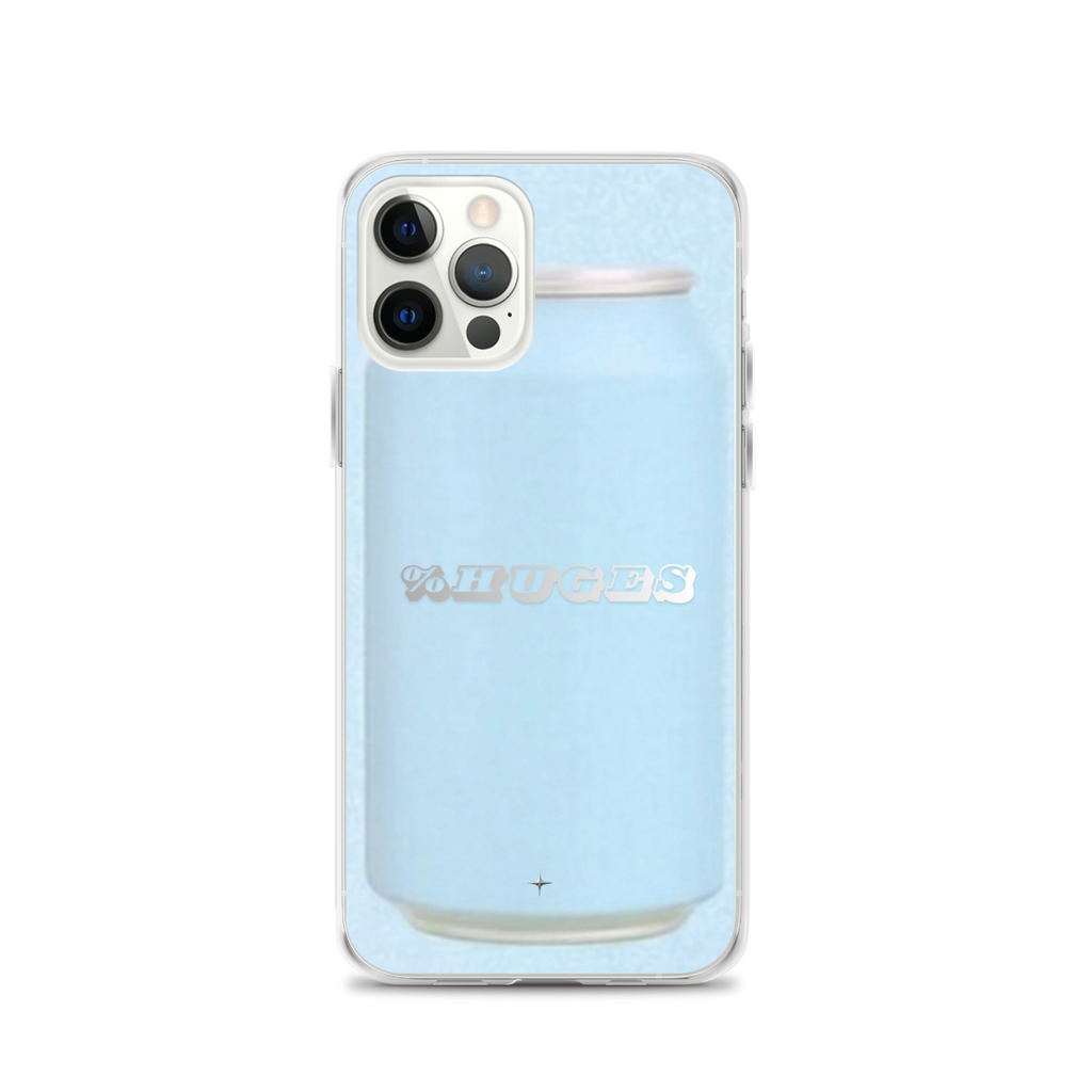 Sky Soda light blue clear iPhone case 12 pro can aesthetic minimal pastel blue design case