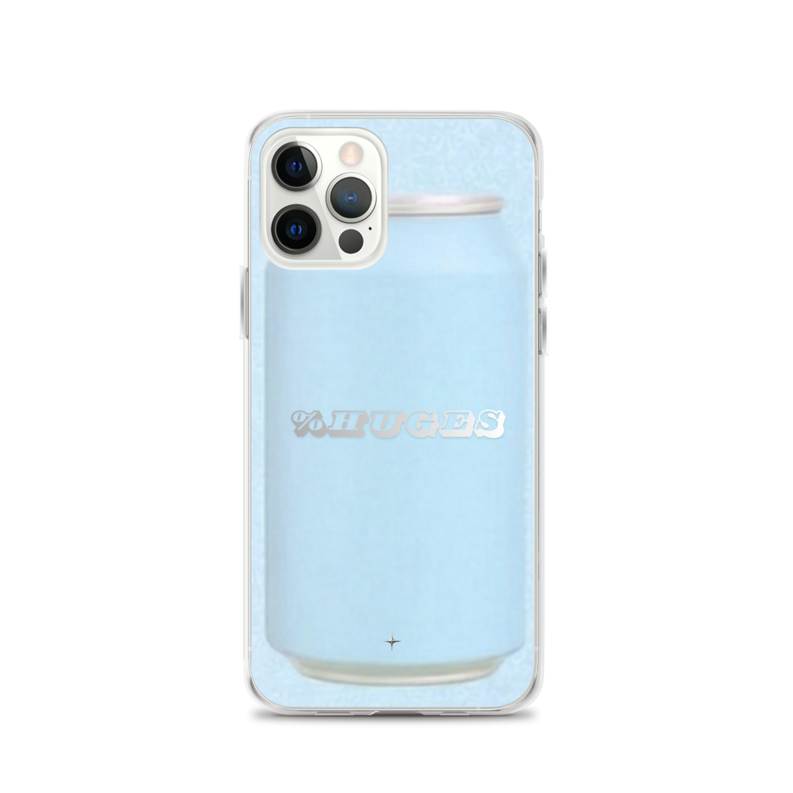 Sky Soda light blue clear iPhone case 12 pro can aesthetic minimal pastel blue design case