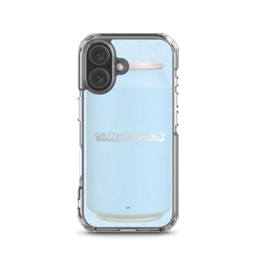 Sky Soda light blue clear iPhone case 15 can aesthetic minimal pastel blue design case