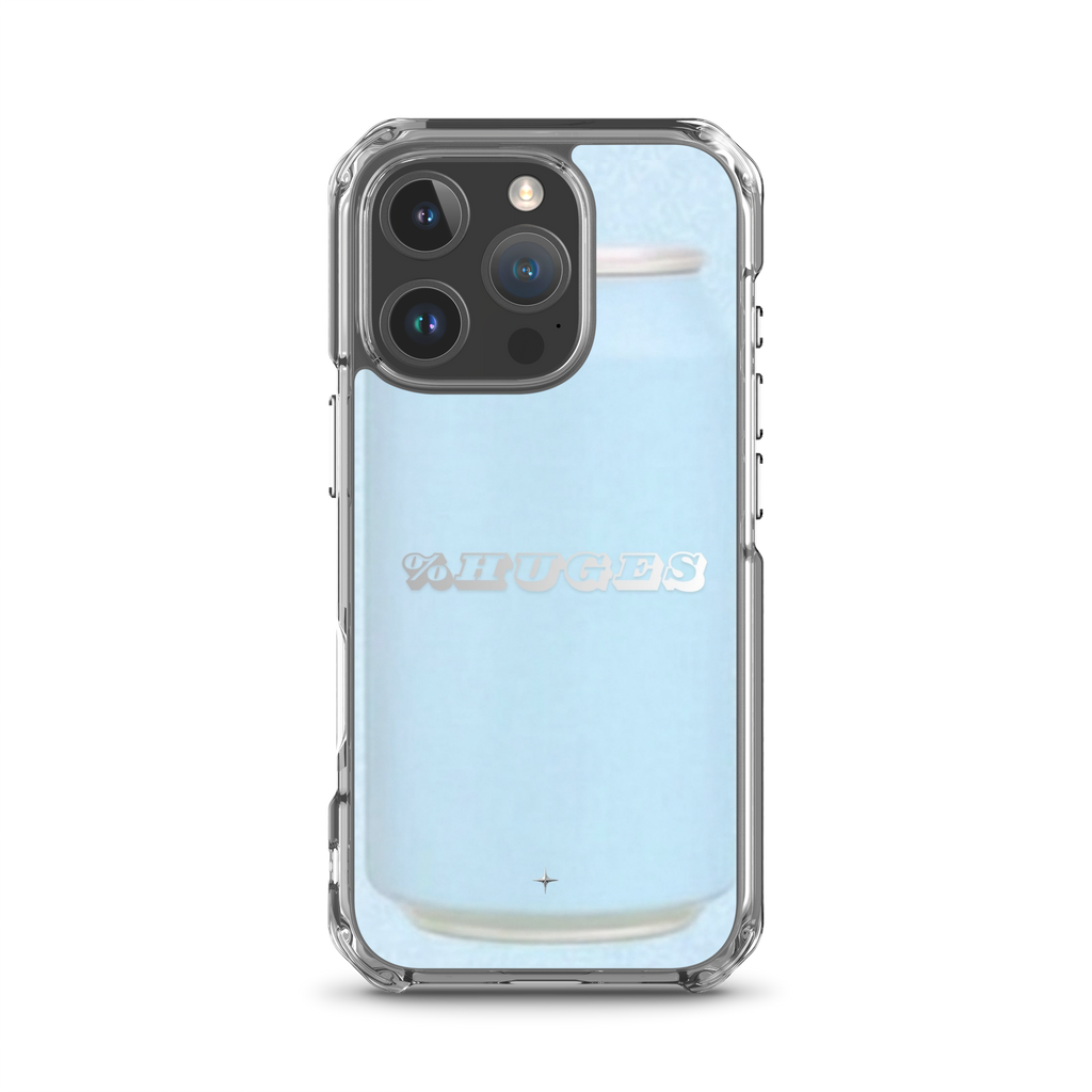 Sky Soda light blue clear iPhone case 16 pro can aesthetic minimal pastel blue design case