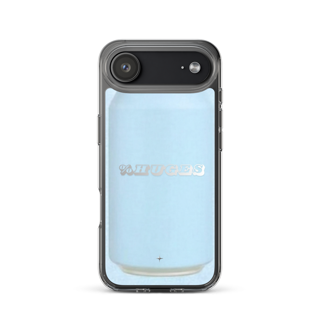 Sky Soda light blue clear iPhone case 17 air can aesthetic minimal pastel blue design case