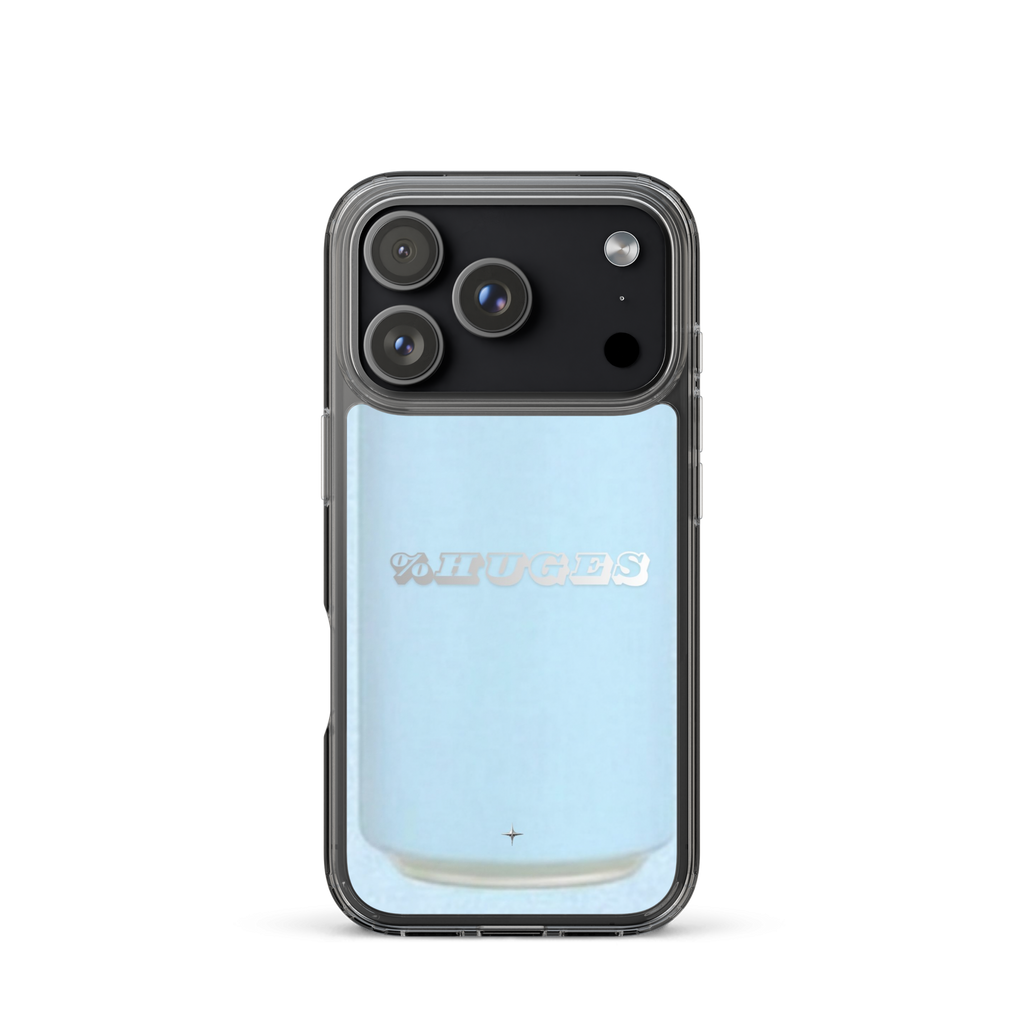 Sky Soda light blue clear iPhone case 17 pro can aesthetic minimal pastel blue design case